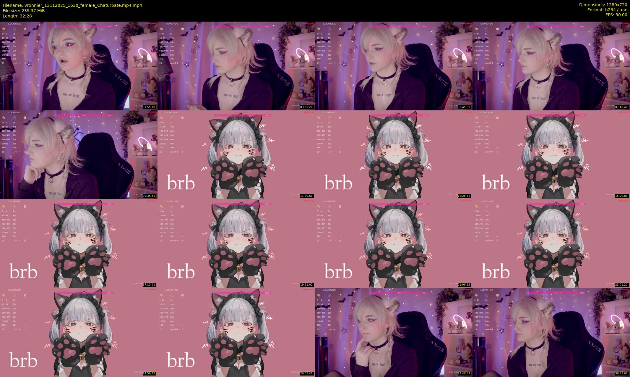 vronnier — 33 minute Chaturbate female cam show recording, 720p, Nov 13, 2025