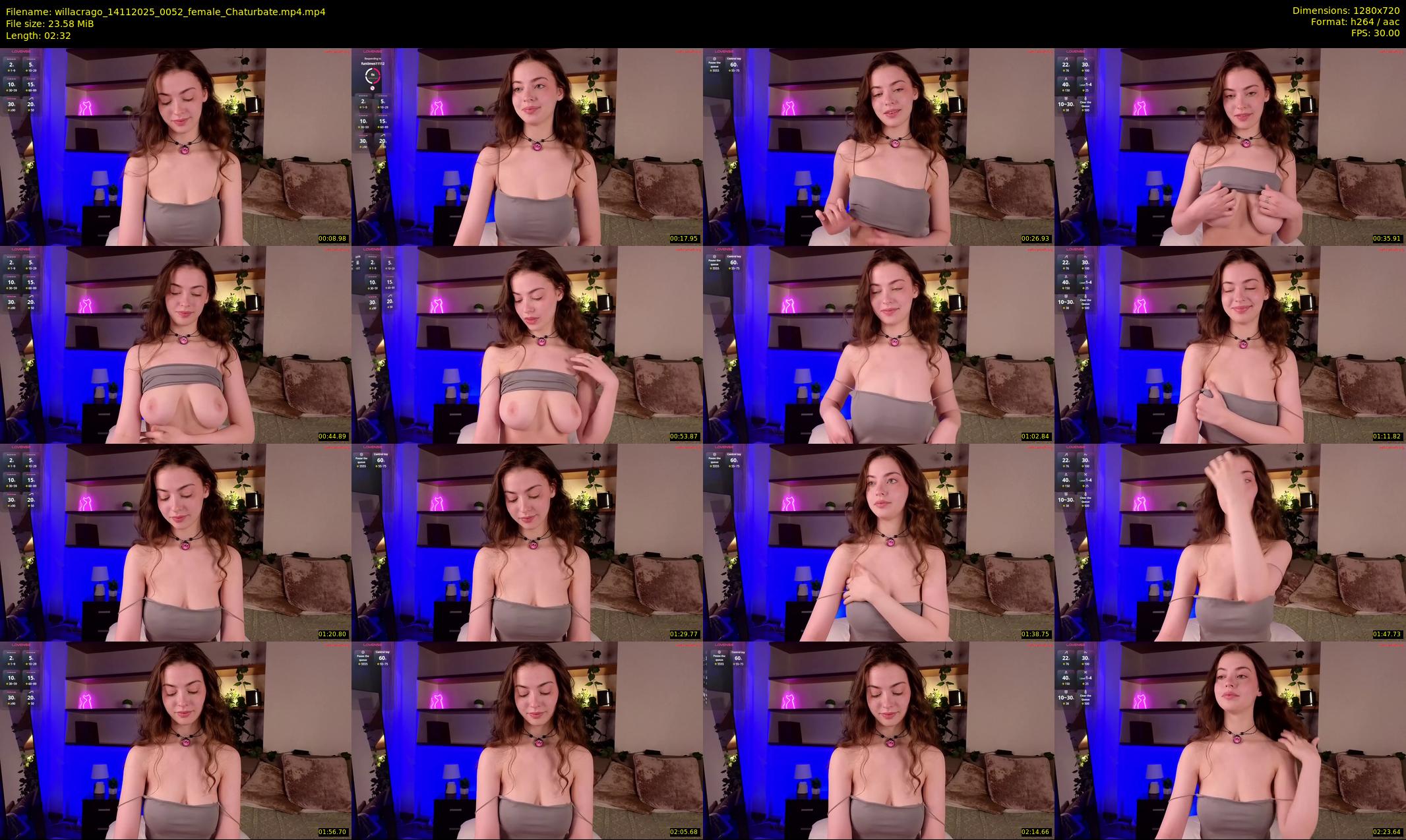 willacrago — 3 minute Chaturbate female cam show recording, 720p, Nov 14, 2025