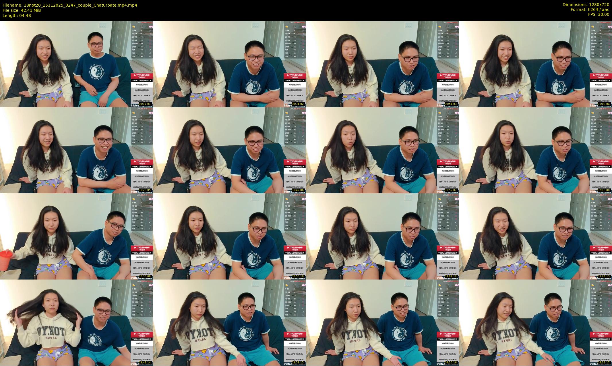 18not20 — 5 minute Chaturbate couple cam show recording, 720p, Nov 15, 2025