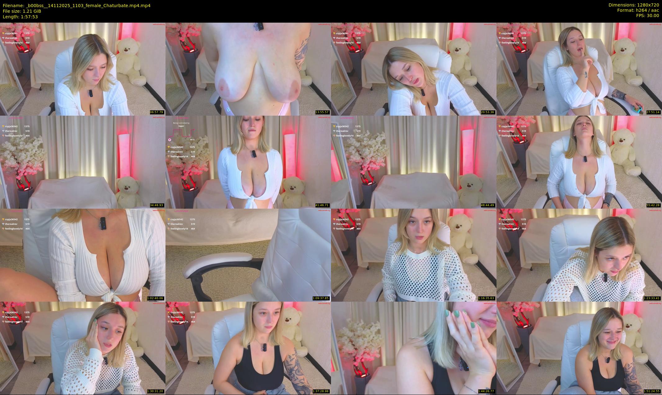_b00bss_ — 118 minute Chaturbate female cam show recording, 720p, Nov 14, 2025