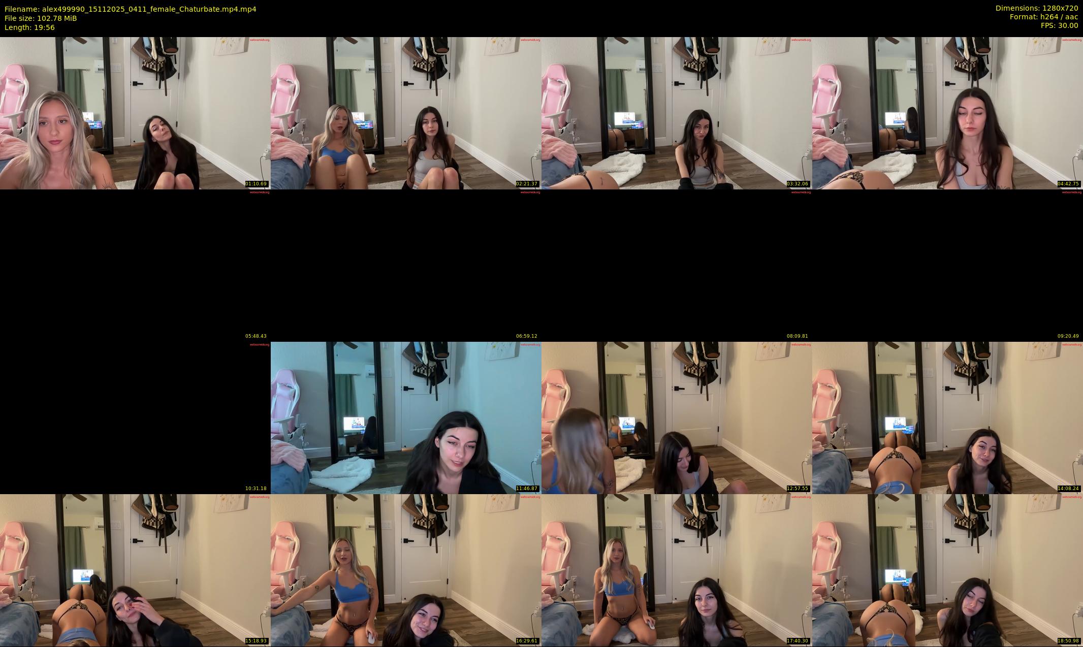 alex499990 — 20 minute Chaturbate female cam show recording, 720p, Nov 15, 2025