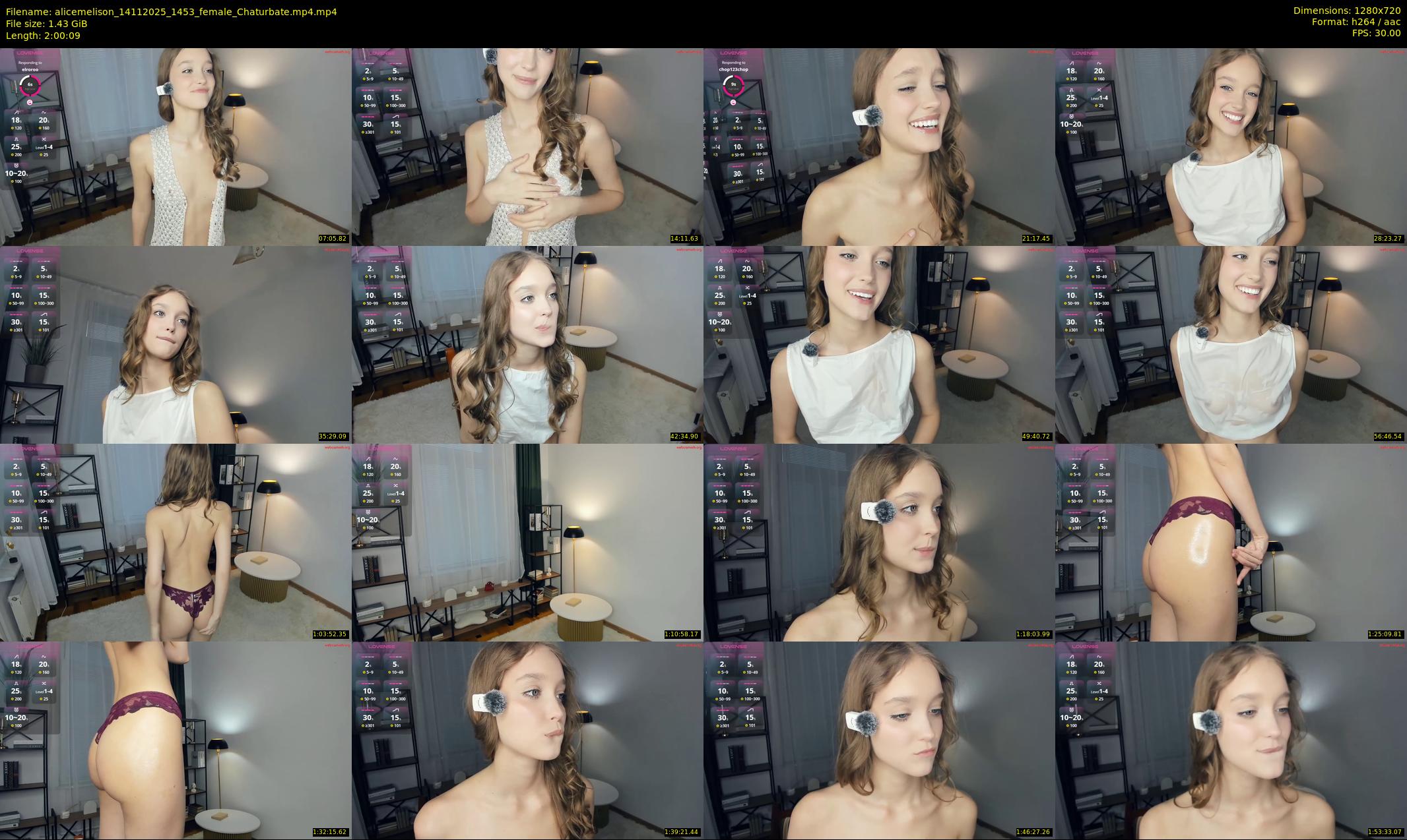 alicemelison — 121 minute Chaturbate female cam show recording, 720p, Nov 14, 2025