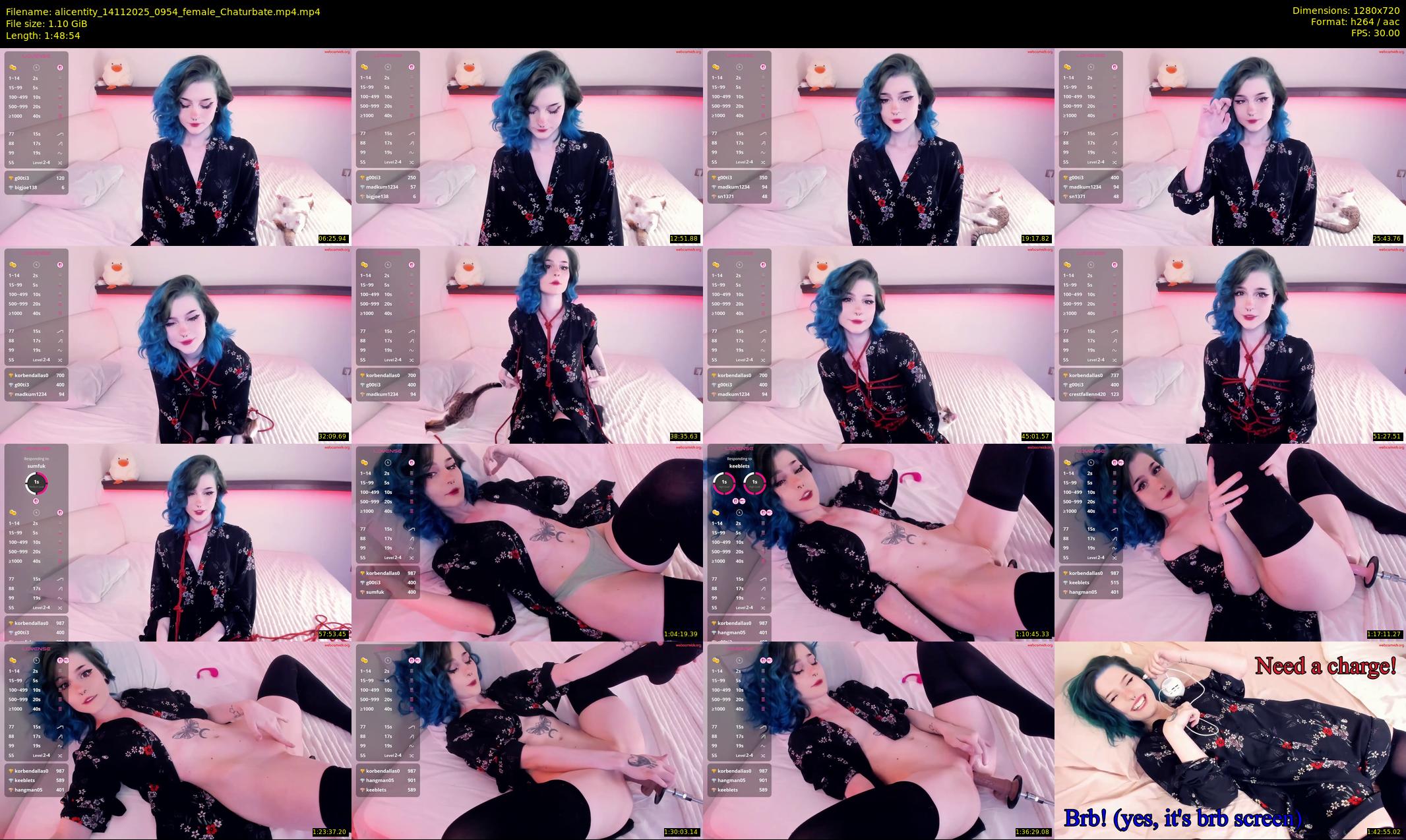 alicentity — 109 minute Chaturbate female cam show recording, 720p, Nov 14, 2025