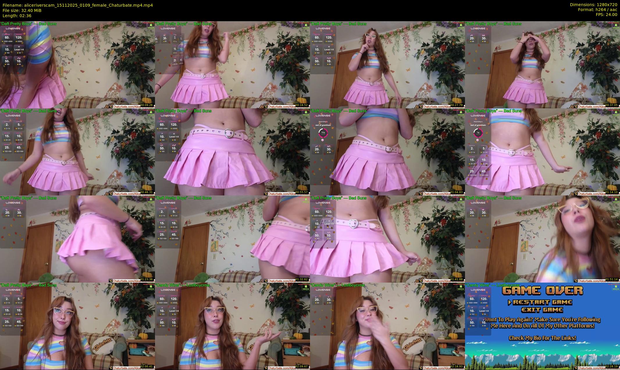 aliceriverscam — 3 minute Chaturbate female cam show recording, 720p, Nov 15, 2025