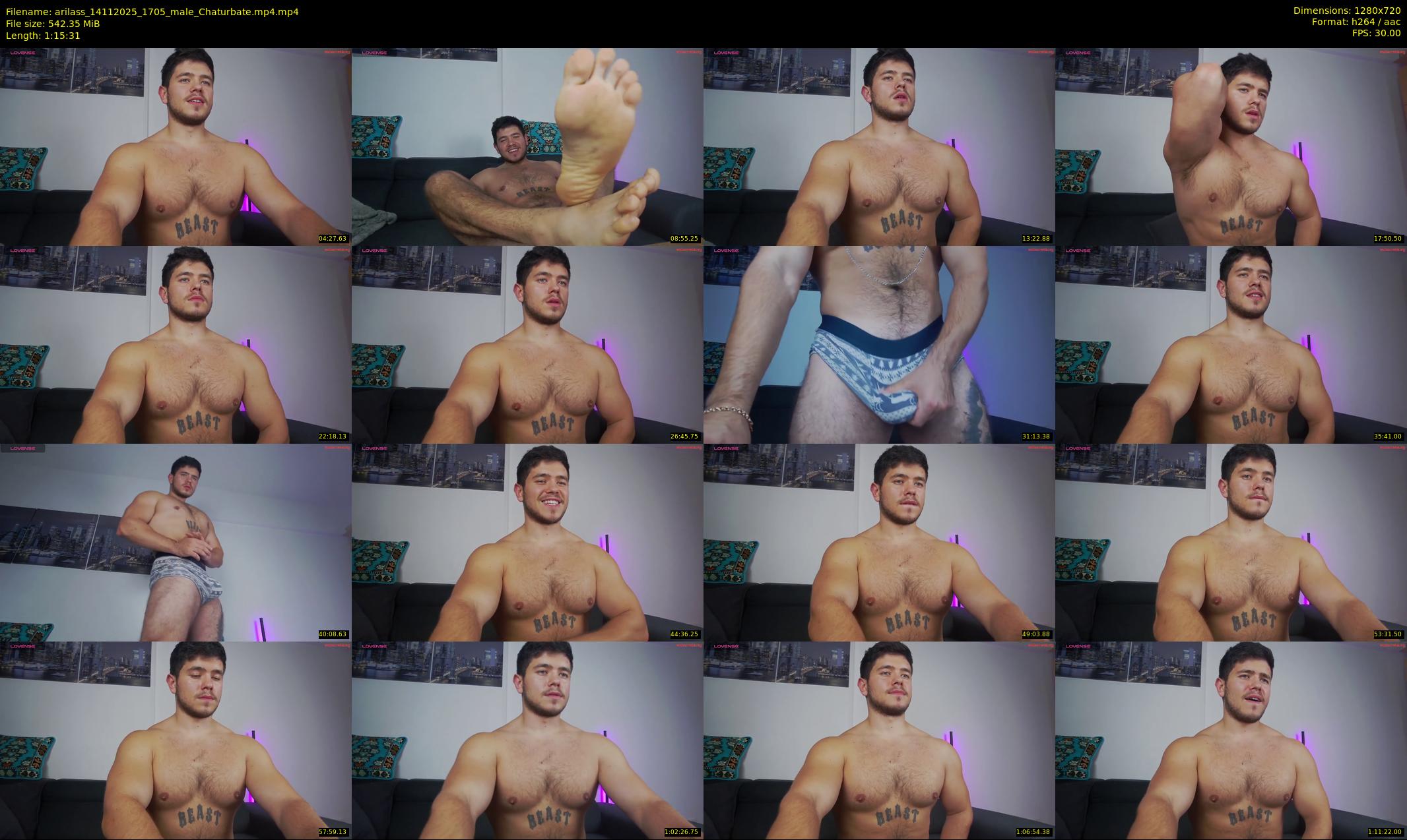 arilass — 76 minute Chaturbate male cam show recording, 720p, Nov 14, 2025