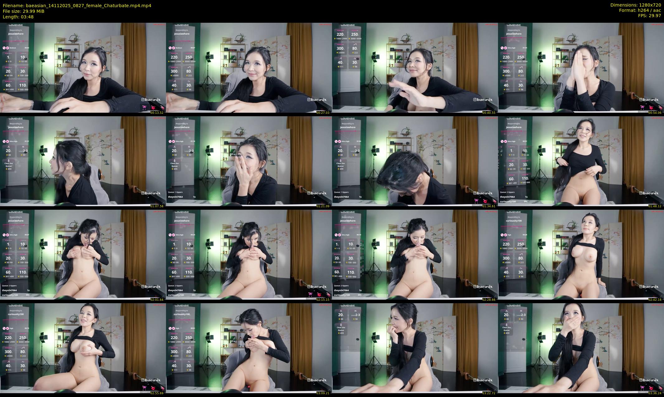 baeasian — 4 minute Chaturbate female cam show recording, 720p, Nov 14, 2025