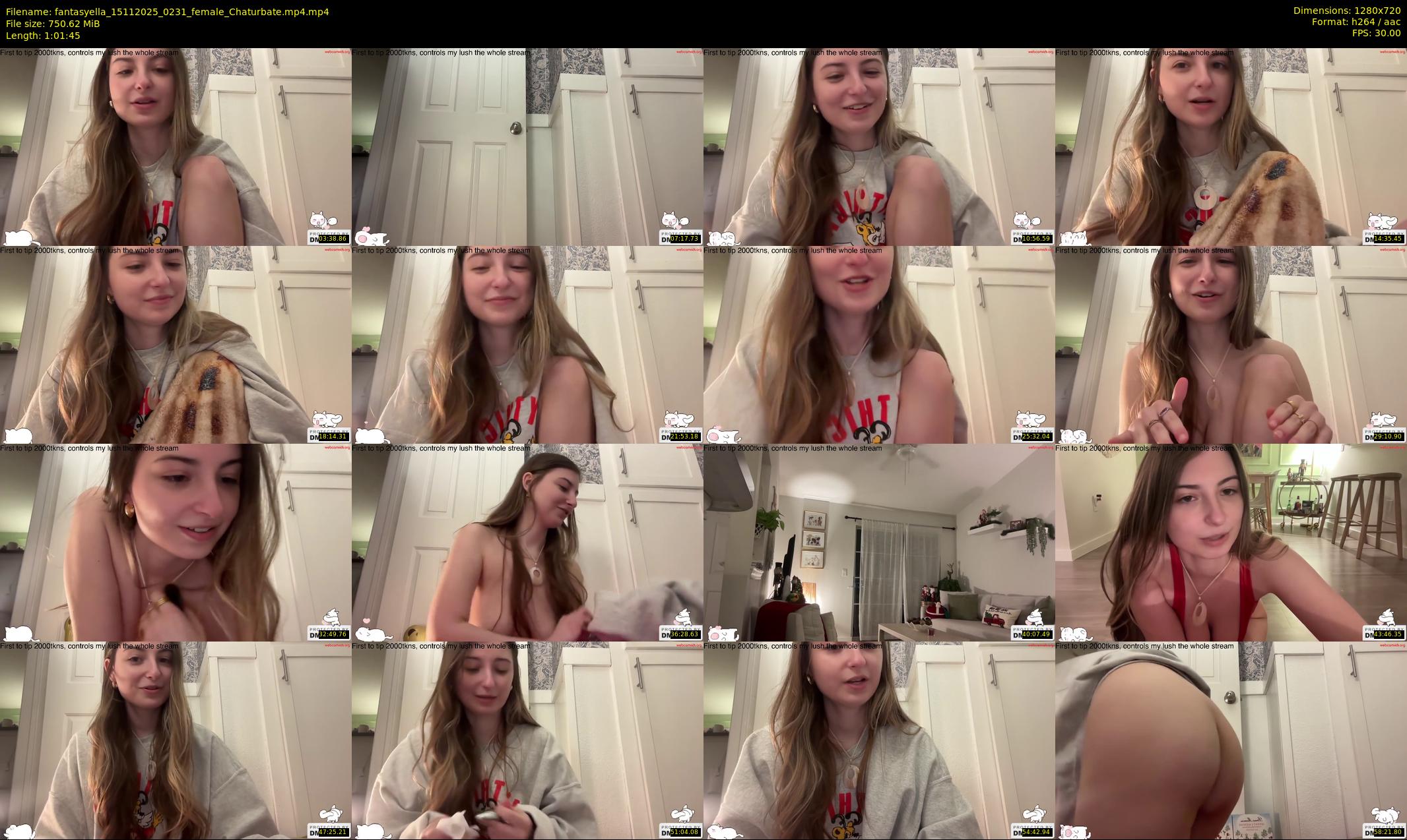 fantasyella — 62 minute Chaturbate female cam show recording, 720p, Nov 15, 2025