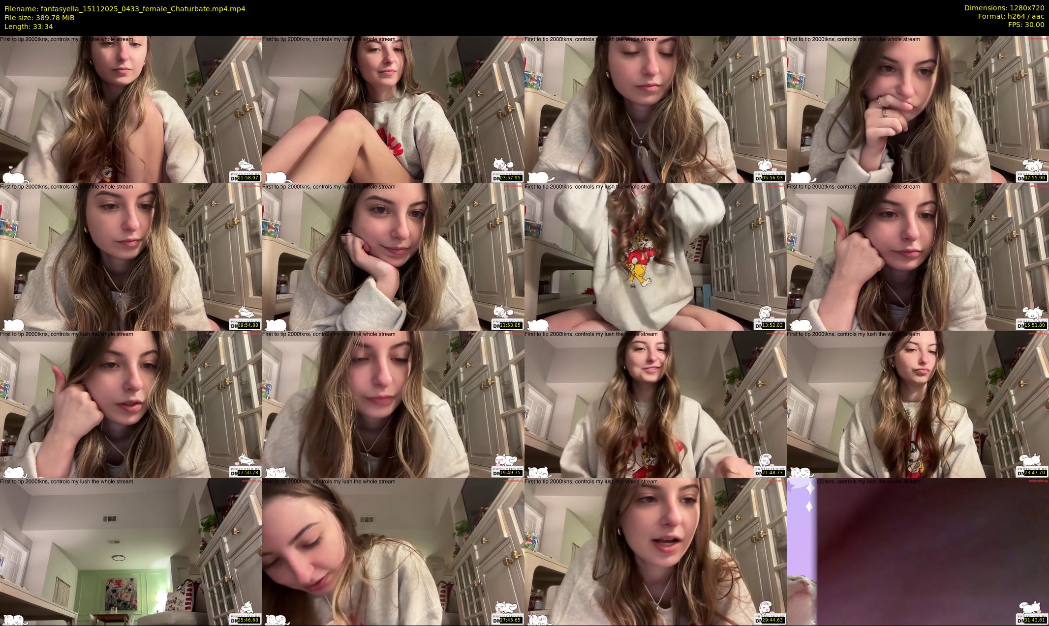 fantasyella — 34 minute Chaturbate female cam show recording, 720p, Nov 15, 2025