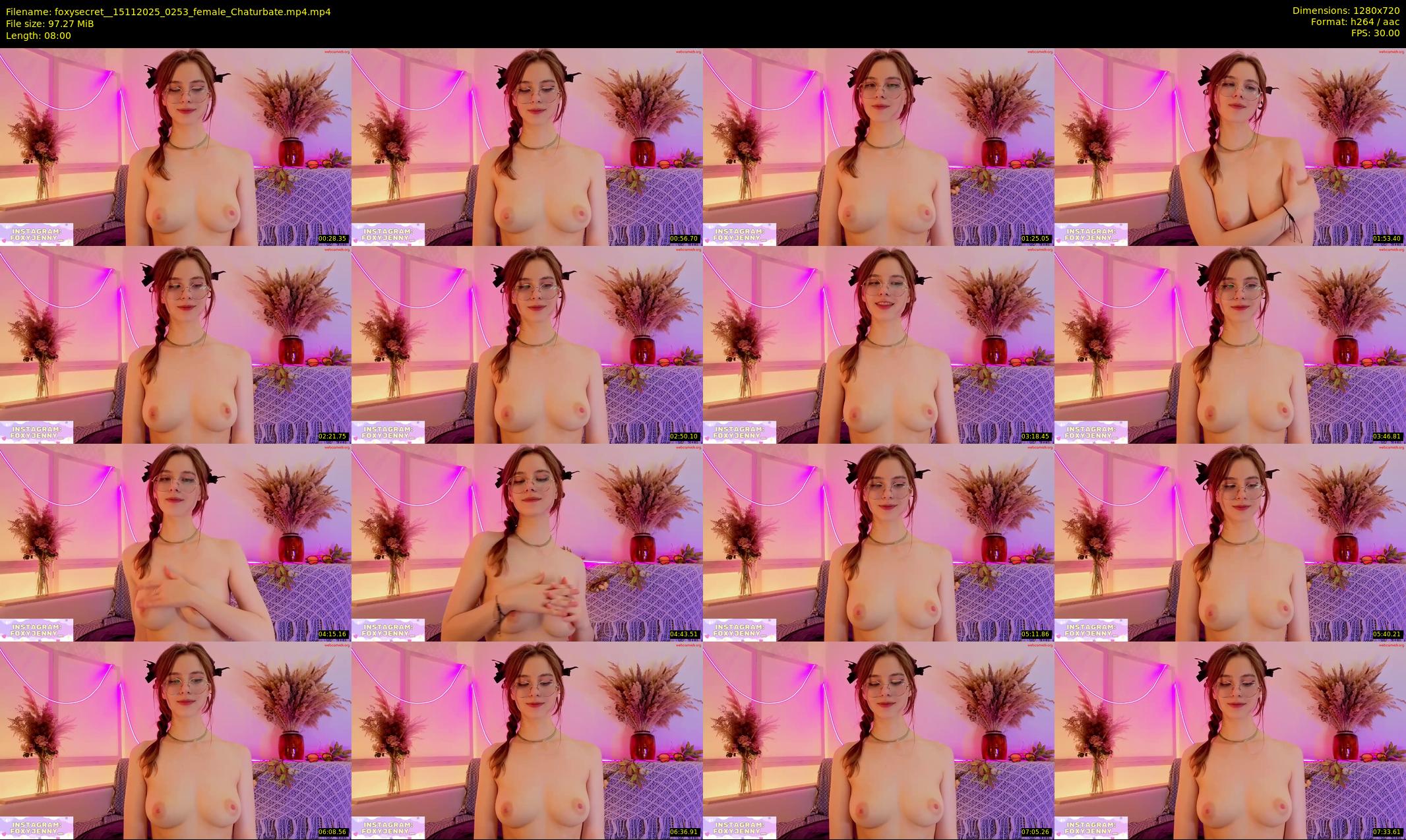 foxysecret_ — 8 minute Chaturbate female cam show recording, 720p, Nov 15, 2025