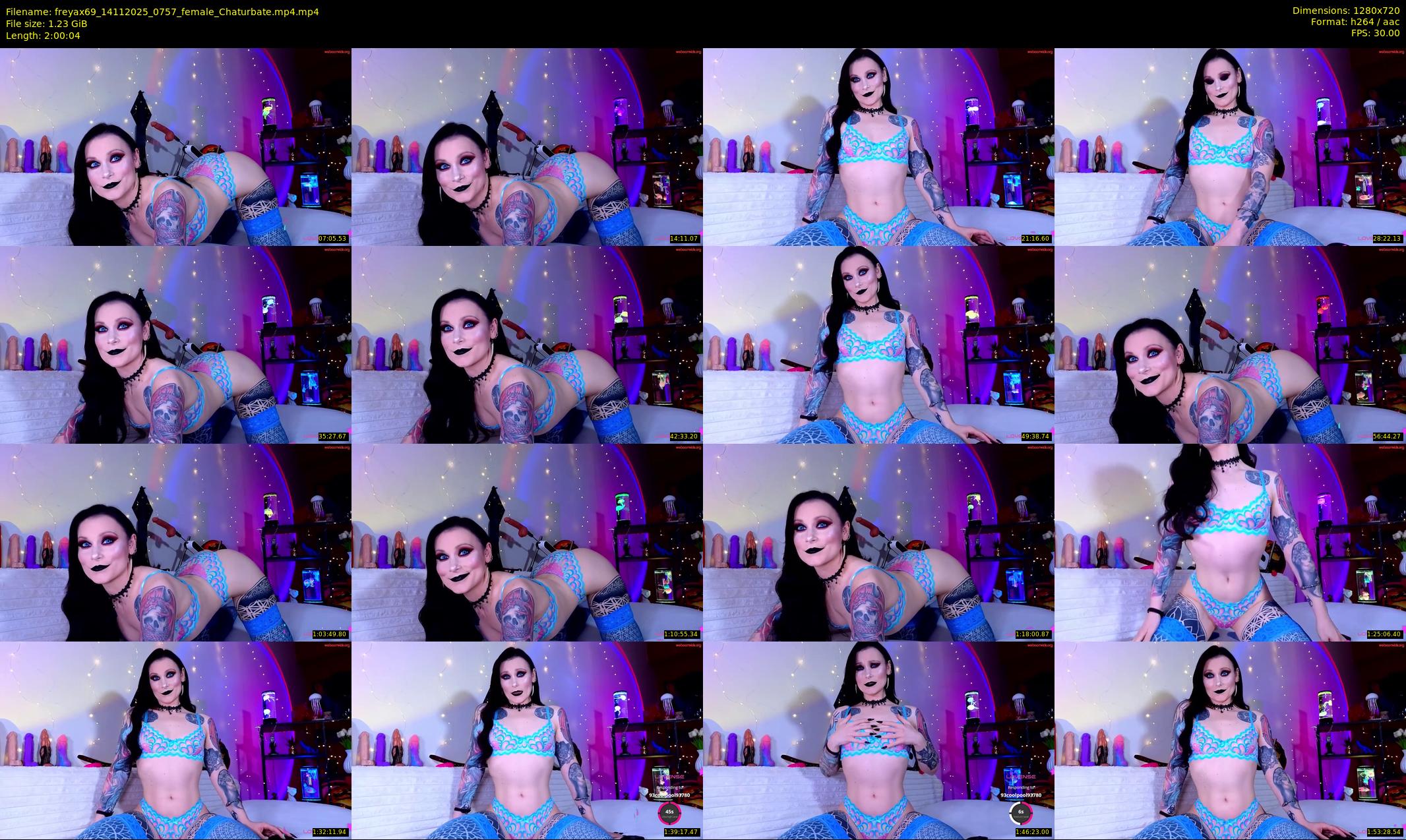 freyax69 — 121 minute Chaturbate female cam show recording, 720p, Nov 14, 2025