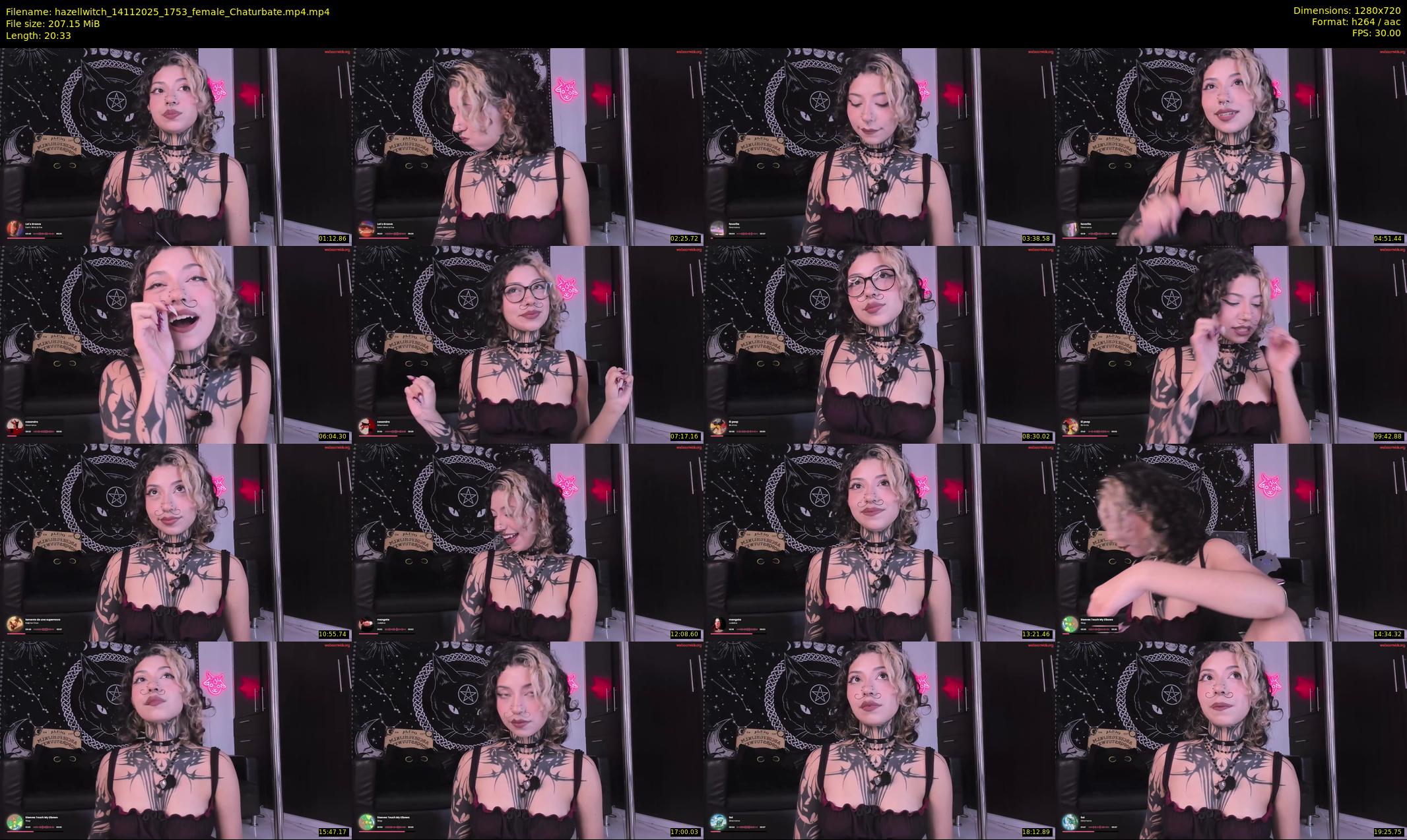 hazellwitch — 21 minute Chaturbate female cam show recording, 720p, Nov 14, 2025