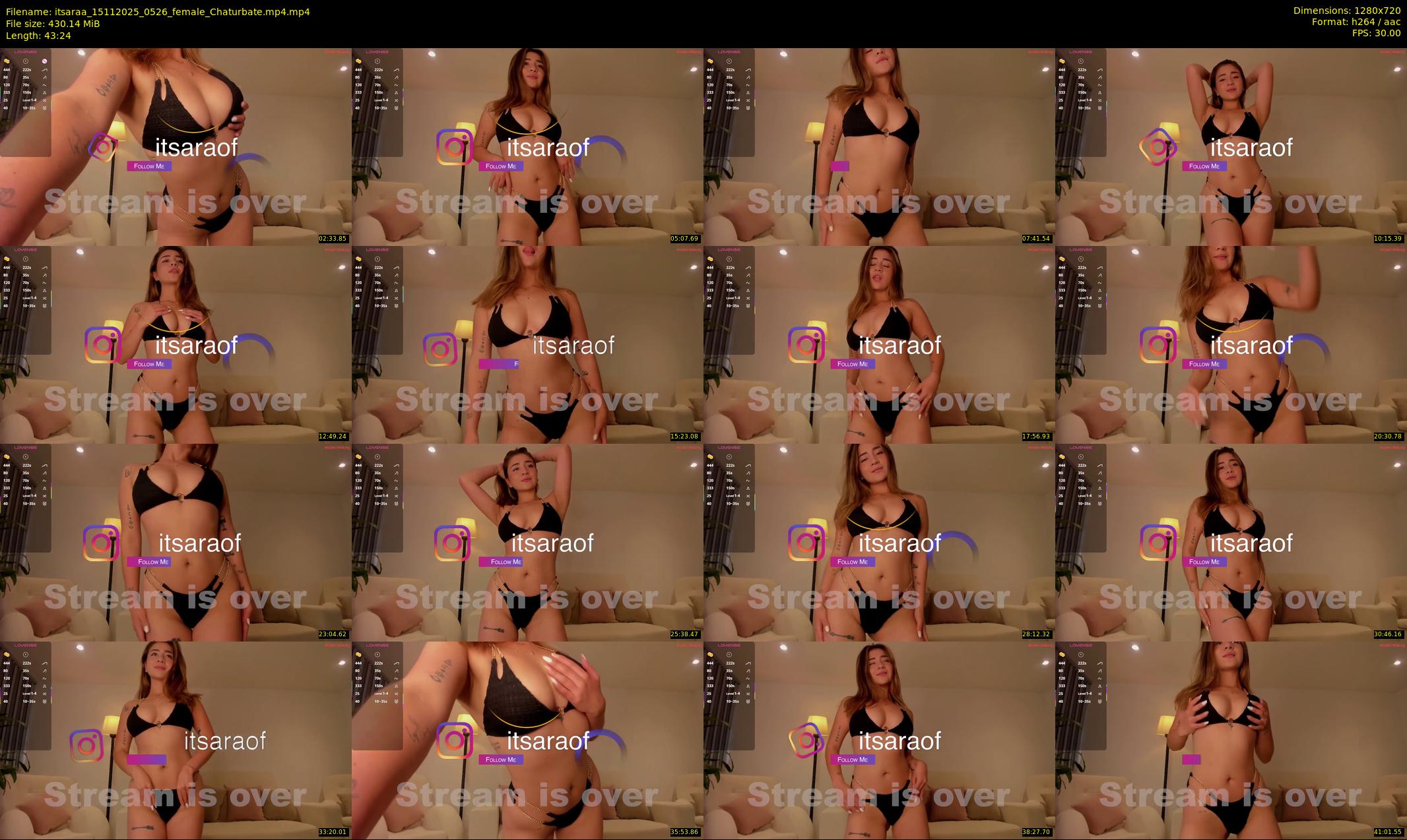 itsaraa — 44 minute Chaturbate female cam show recording, 720p, Nov 15, 2025