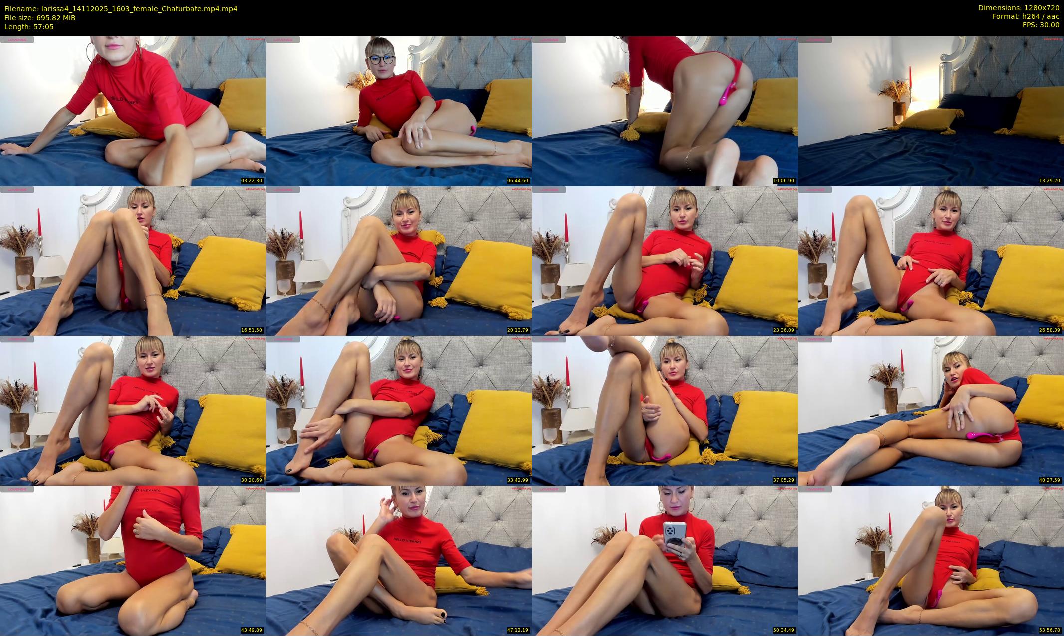 larissa4 — 58 minute Chaturbate female cam show recording, 720p, Nov 14, 2025