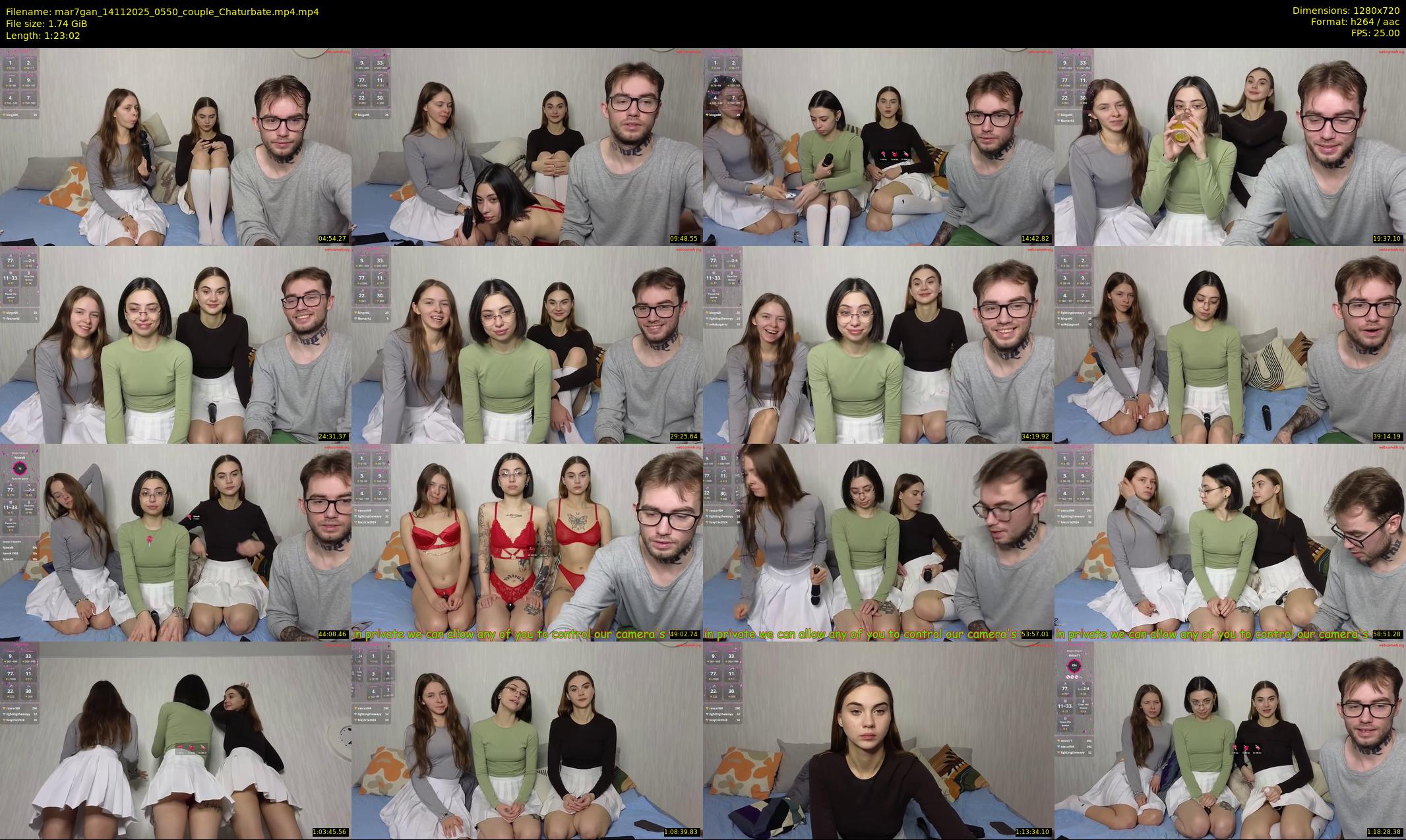 mar7gan — 84 minute Chaturbate couple cam show recording, 720p, Nov 14, 2025