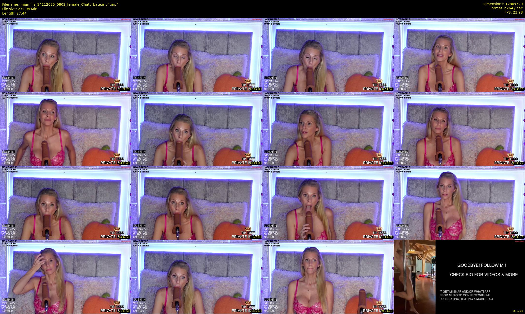 miamilfs — 28 minute Chaturbate female cam show recording, 720p, Nov 14, 2025