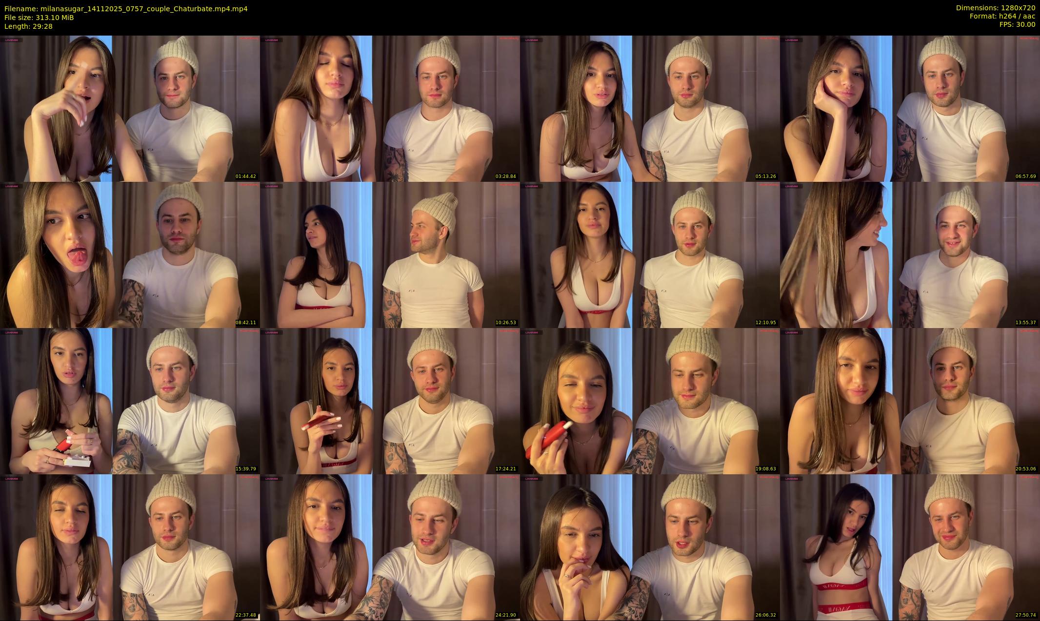 milanasugar — 30 minute Chaturbate couple cam show recording, 720p, Nov 14, 2025