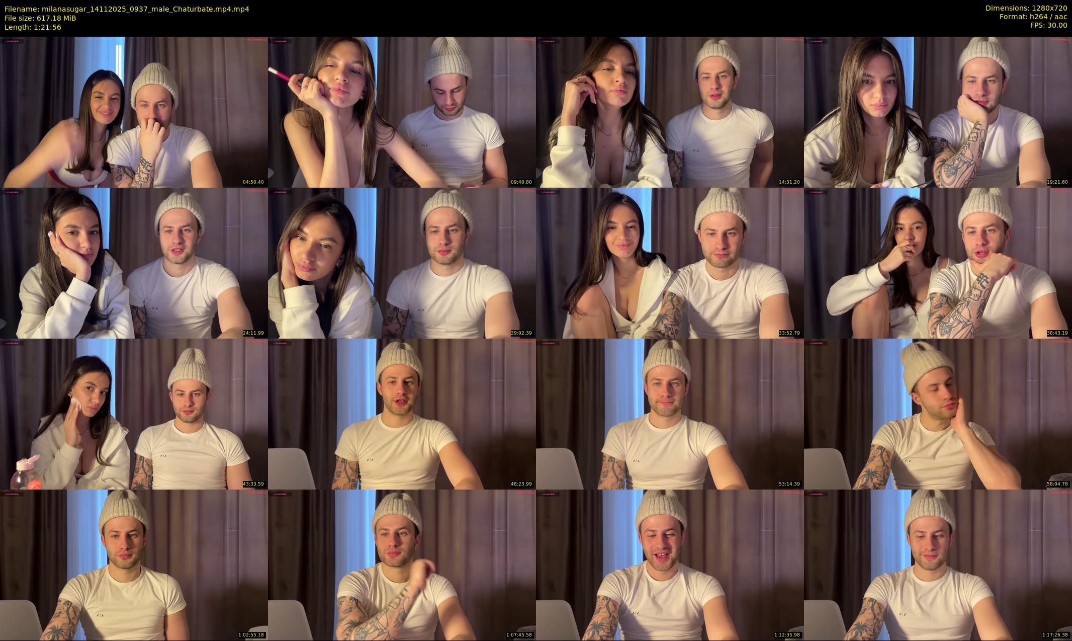 milanasugar — 82 minute Chaturbate couple cam show recording, 720p, Nov 14, 2025