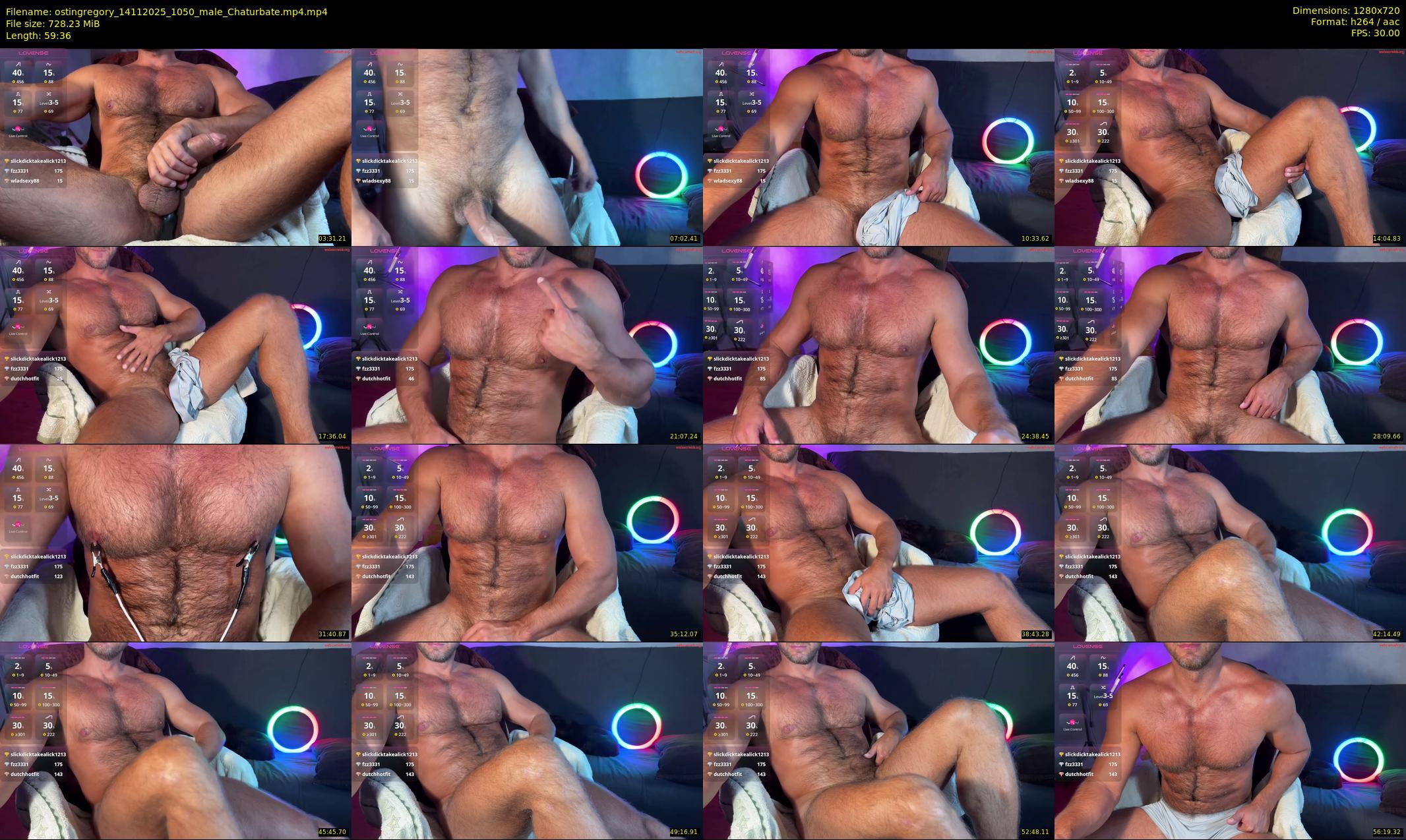 ostingregory — 60 minute Chaturbate male cam show recording, 720p, Nov 14, 2025