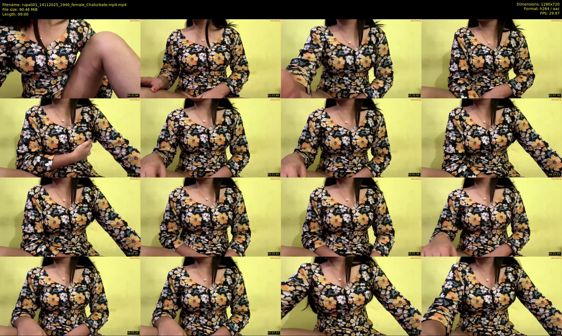 rupali01 — 9 minute Chaturbate female cam show recording, 720p, Nov 14, 2025