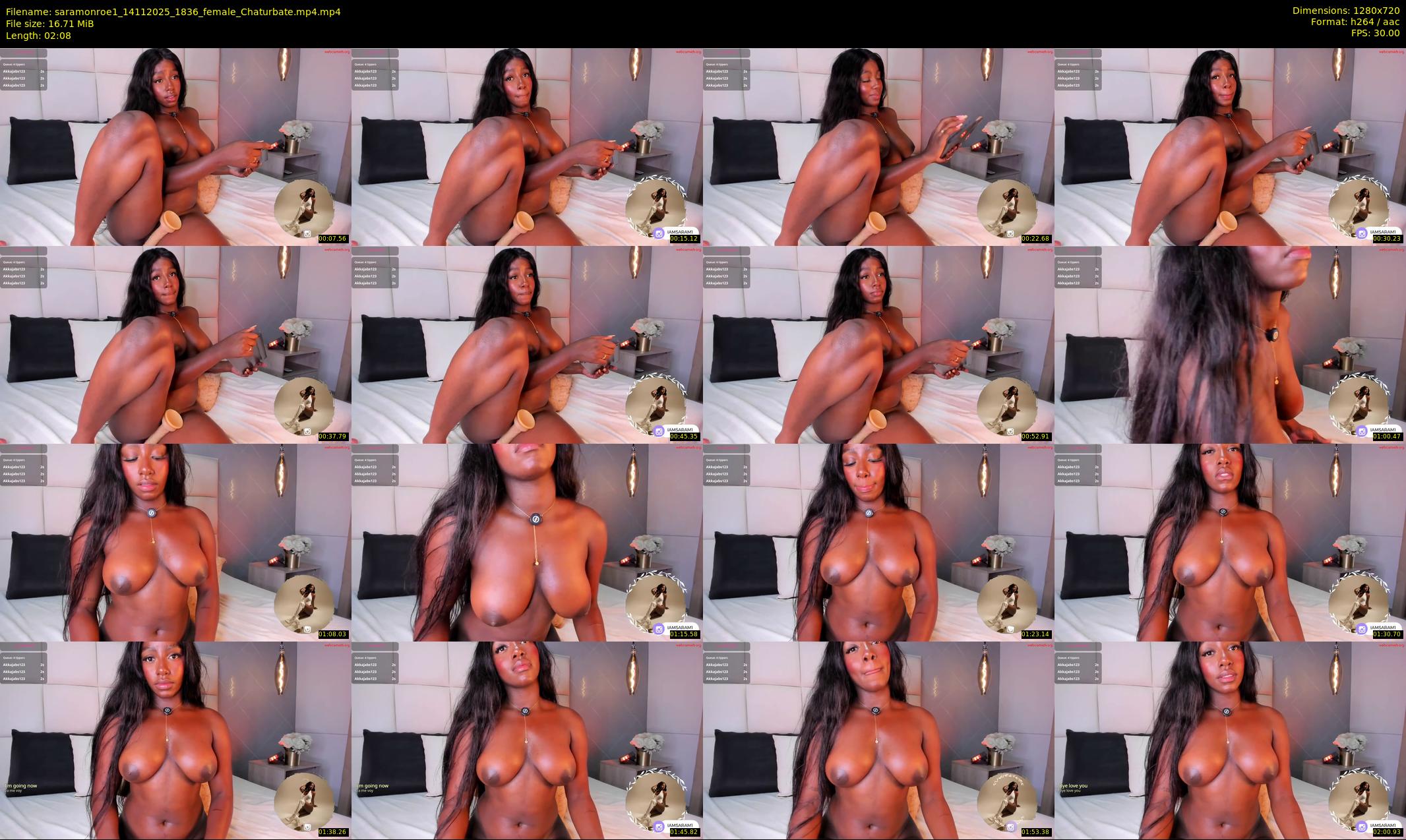 saramonroe1 — 3 minute Chaturbate female cam show recording, 720p, Nov 14, 2025