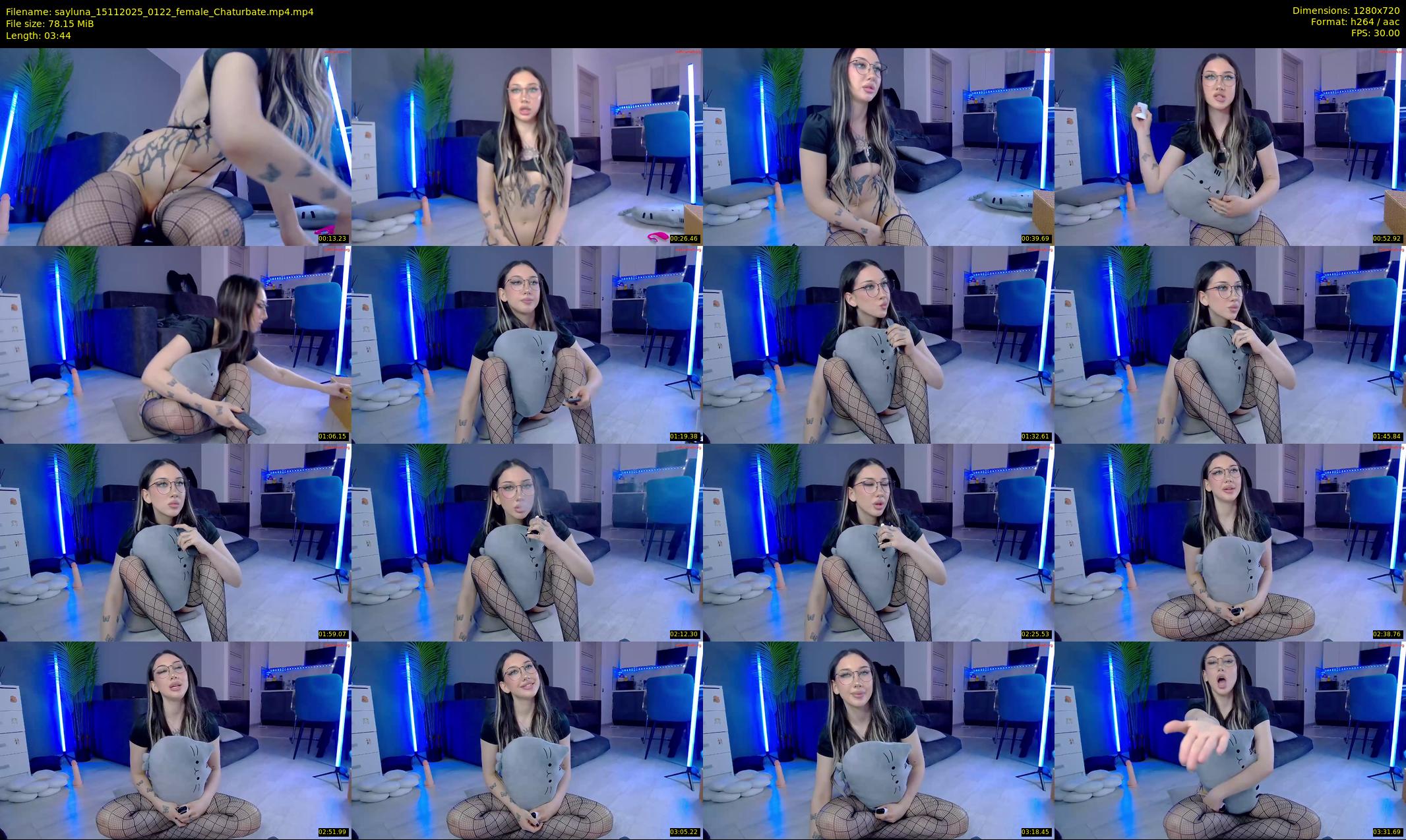 sayluna — 4 minute Chaturbate female cam show recording, 720p, Nov 15, 2025
