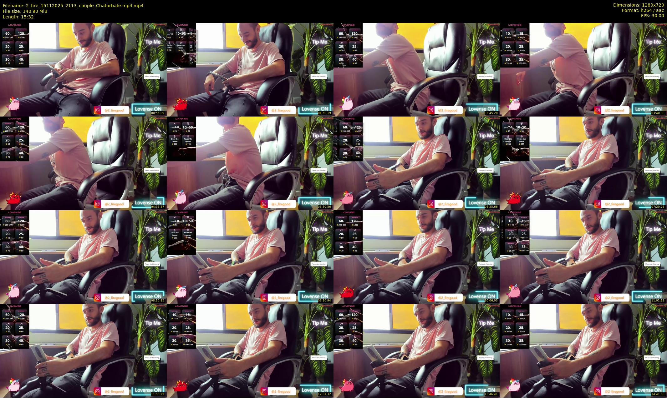 2_fire — 16 minute Chaturbate couple cam show recording, 720p, Nov 15, 2025