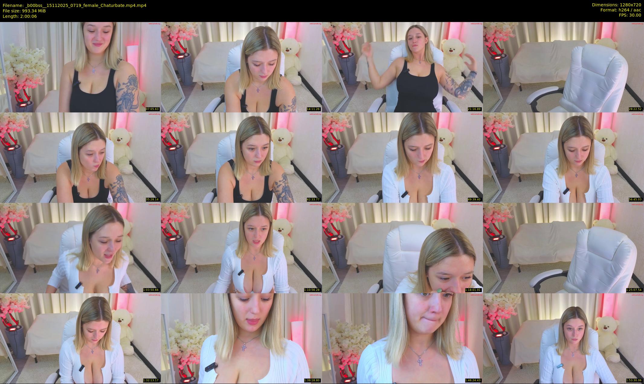 _b00bss_ — 121 minute Chaturbate female cam show recording, 720p, Nov 15, 2025
