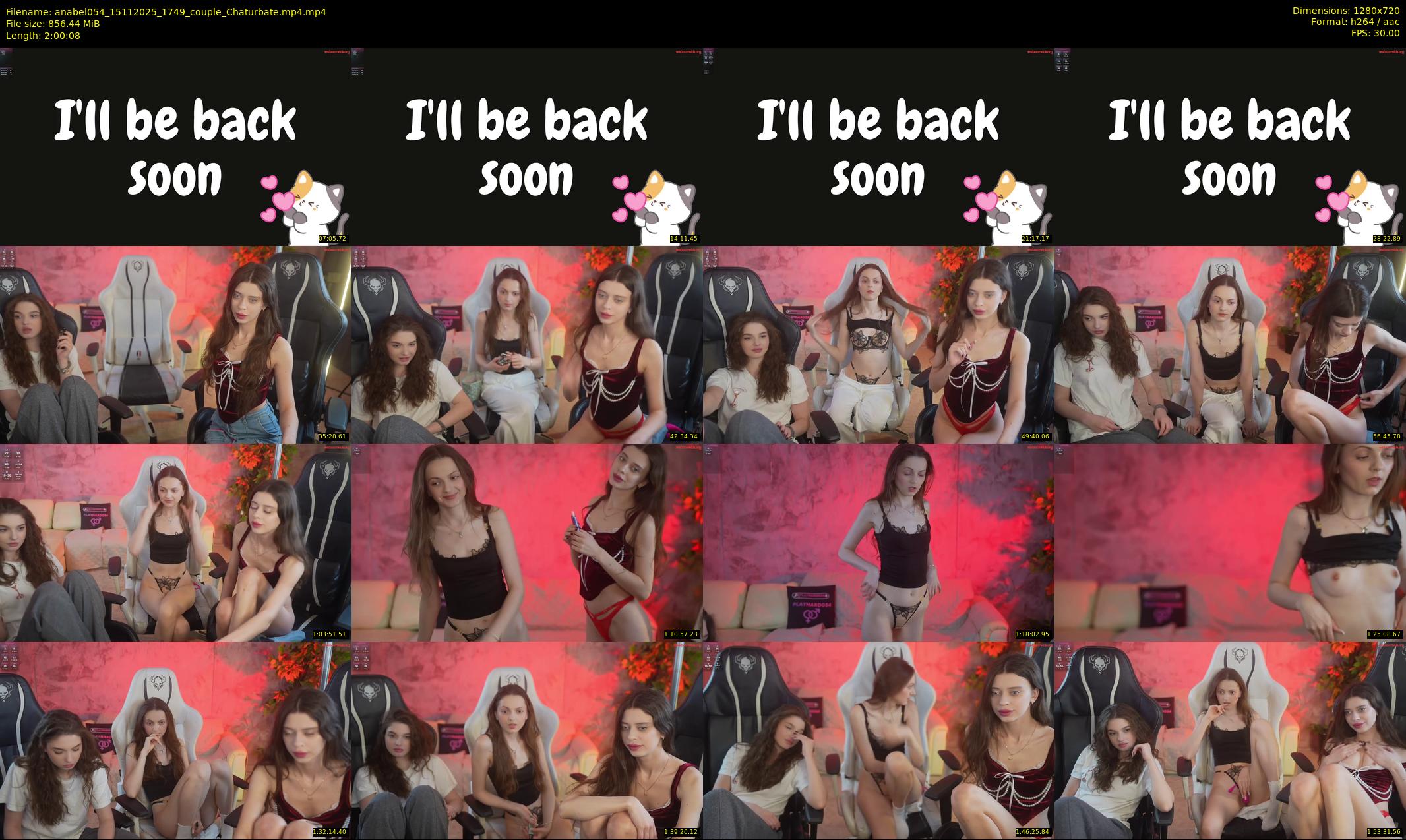 anabel054 — 121 minute Chaturbate female cam show recording, 720p, Nov 15, 2025