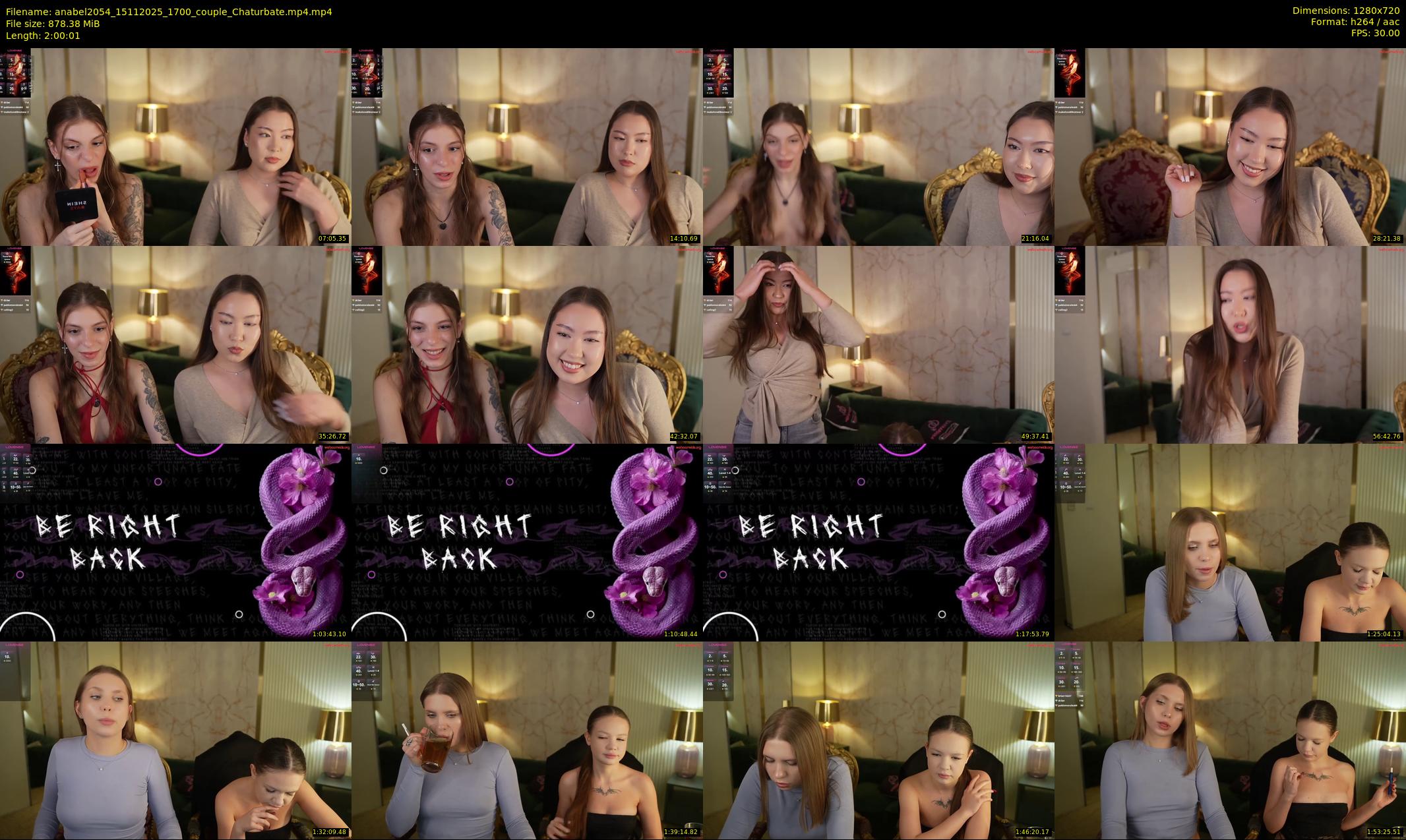 anabel2054 — 121 minute Chaturbate female cam show recording, 720p, Nov 15, 2025