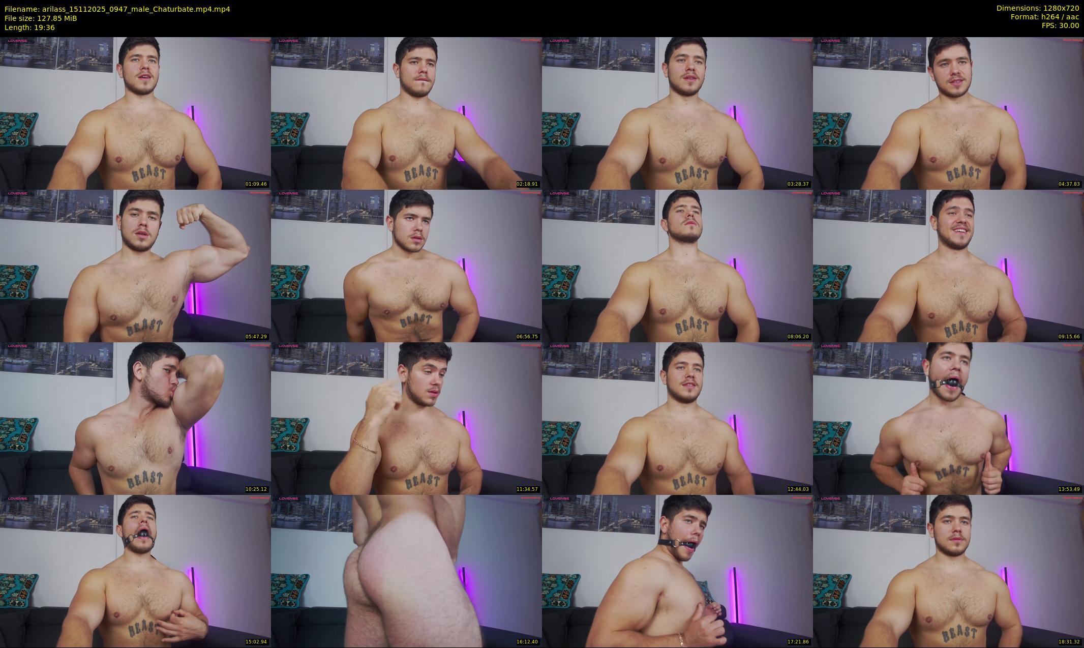 arilass — 20 minute Chaturbate male cam show recording, 720p, Nov 15, 2025