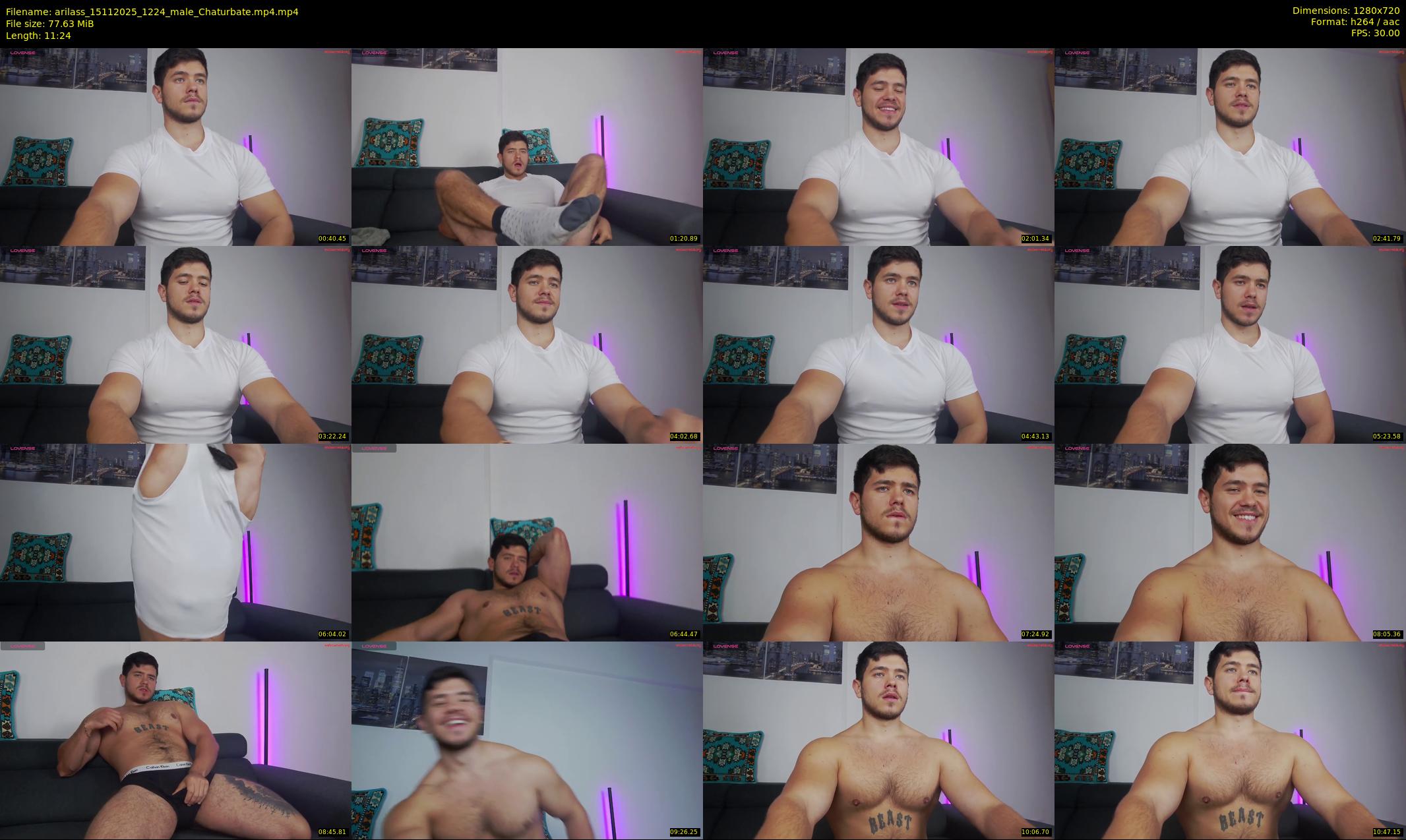 arilass — 12 minute Chaturbate male cam show recording, 720p, Nov 15, 2025
