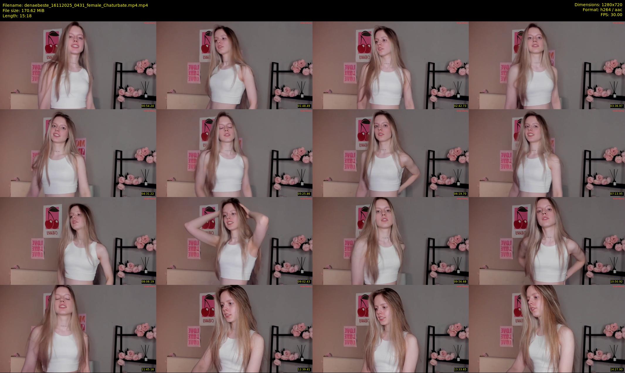 denaebeste — 16 minute Chaturbate female cam show recording, 720p, Nov 16, 2025