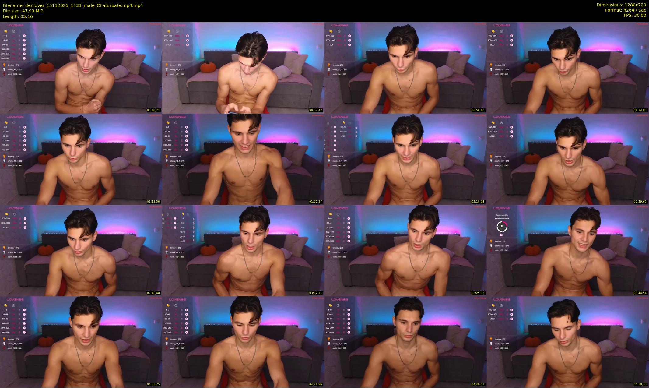 denlover — 6 minute Chaturbate male cam show recording, 720p, Nov 15, 2025