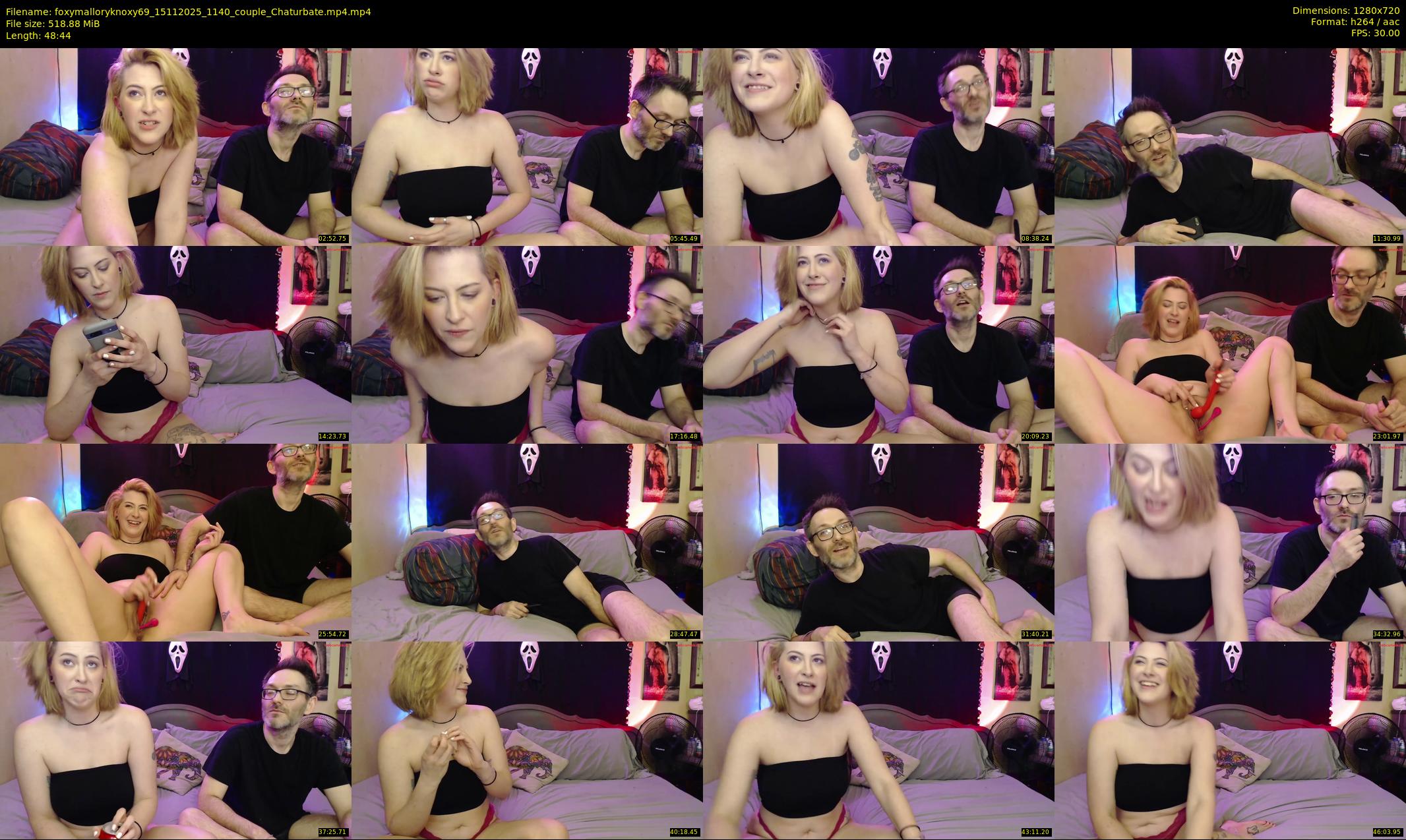 foxymalloryknoxy69 — 49 minute Chaturbate couple cam show recording, 720p, Nov 15, 2025
