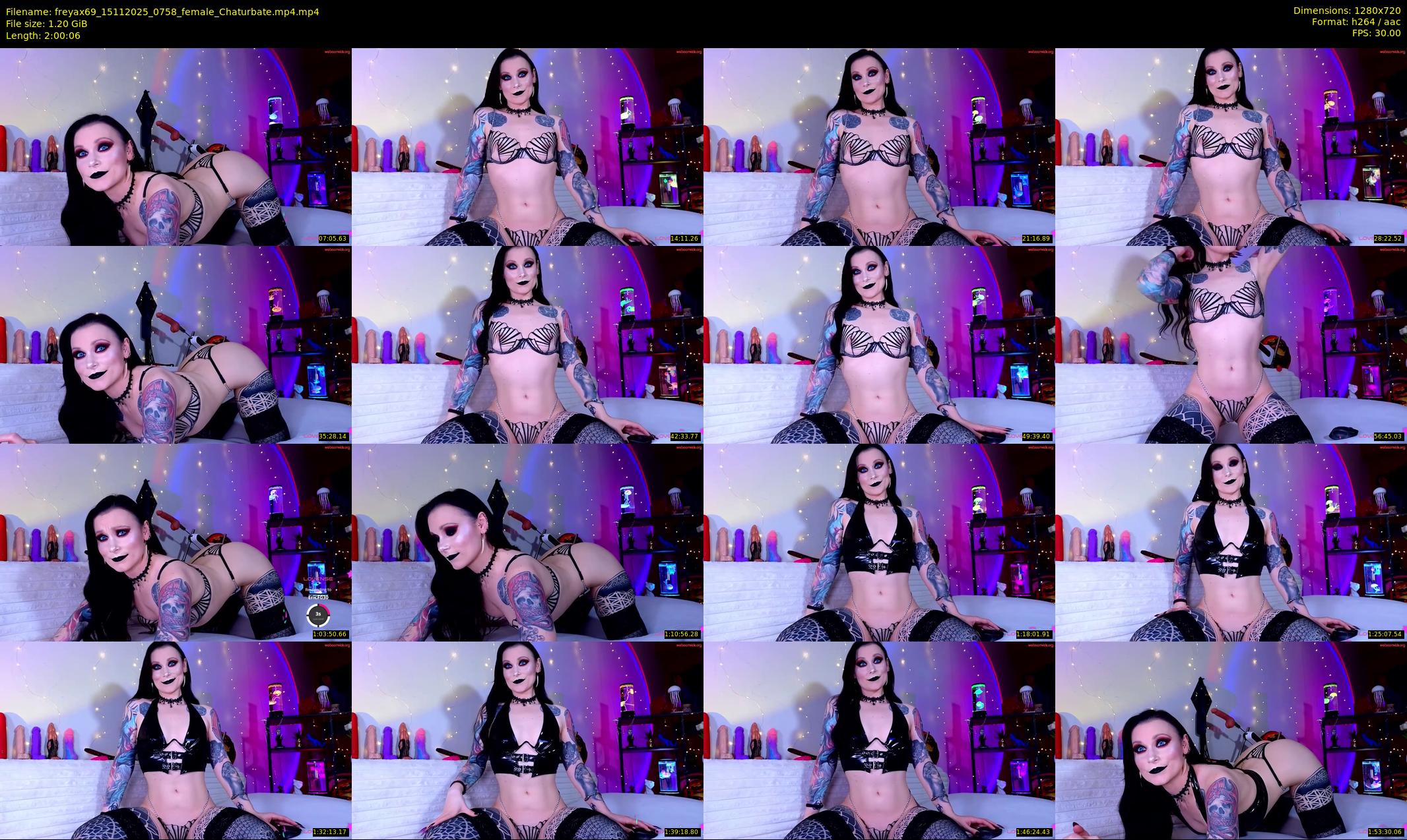 freyax69 — 121 minute Chaturbate female cam show recording, 720p, Nov 15, 2025