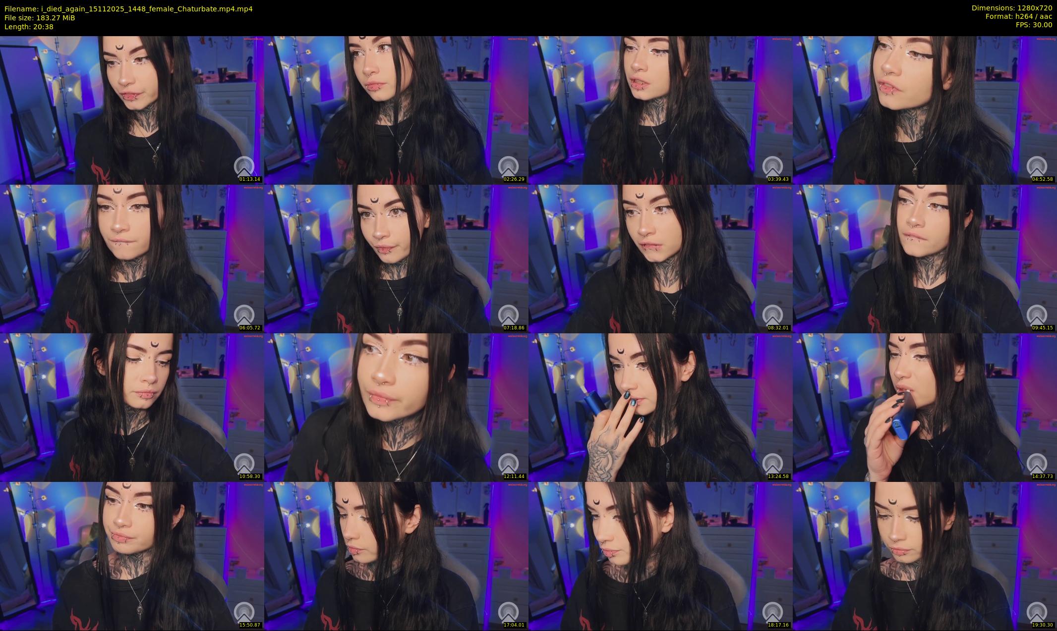 i_died_again — 21 minute Chaturbate female cam show recording, 720p, Nov 15, 2025