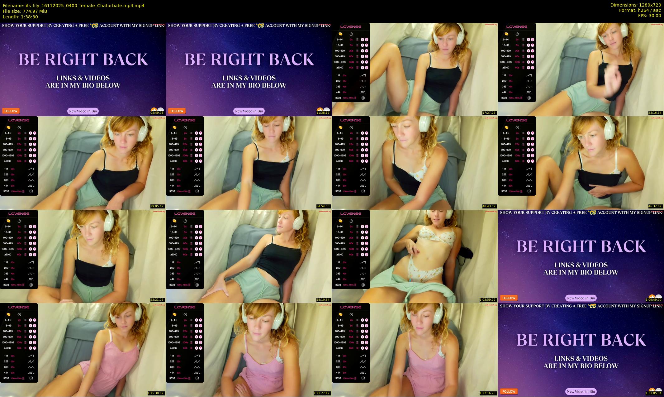 its_lily — 99 minute Chaturbate female cam show recording, 720p, Nov 16, 2025