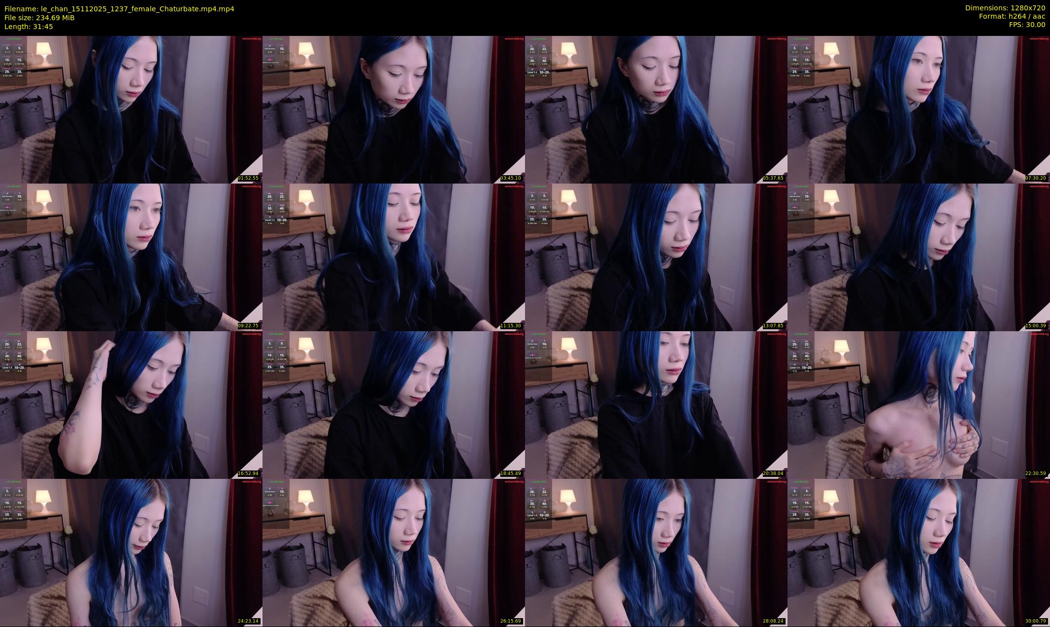 le_chan — 32 minute Chaturbate female cam show recording, 720p, Nov 15, 2025