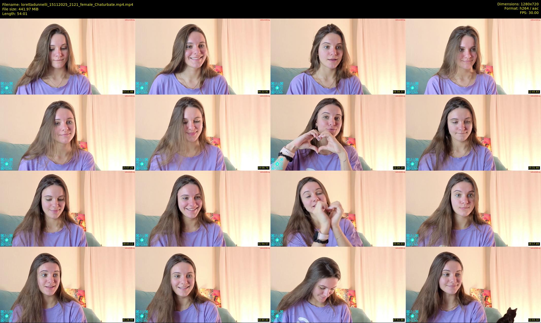lorettadunnelli — 55 minute Chaturbate female cam show recording, 720p, Nov 15, 2025
