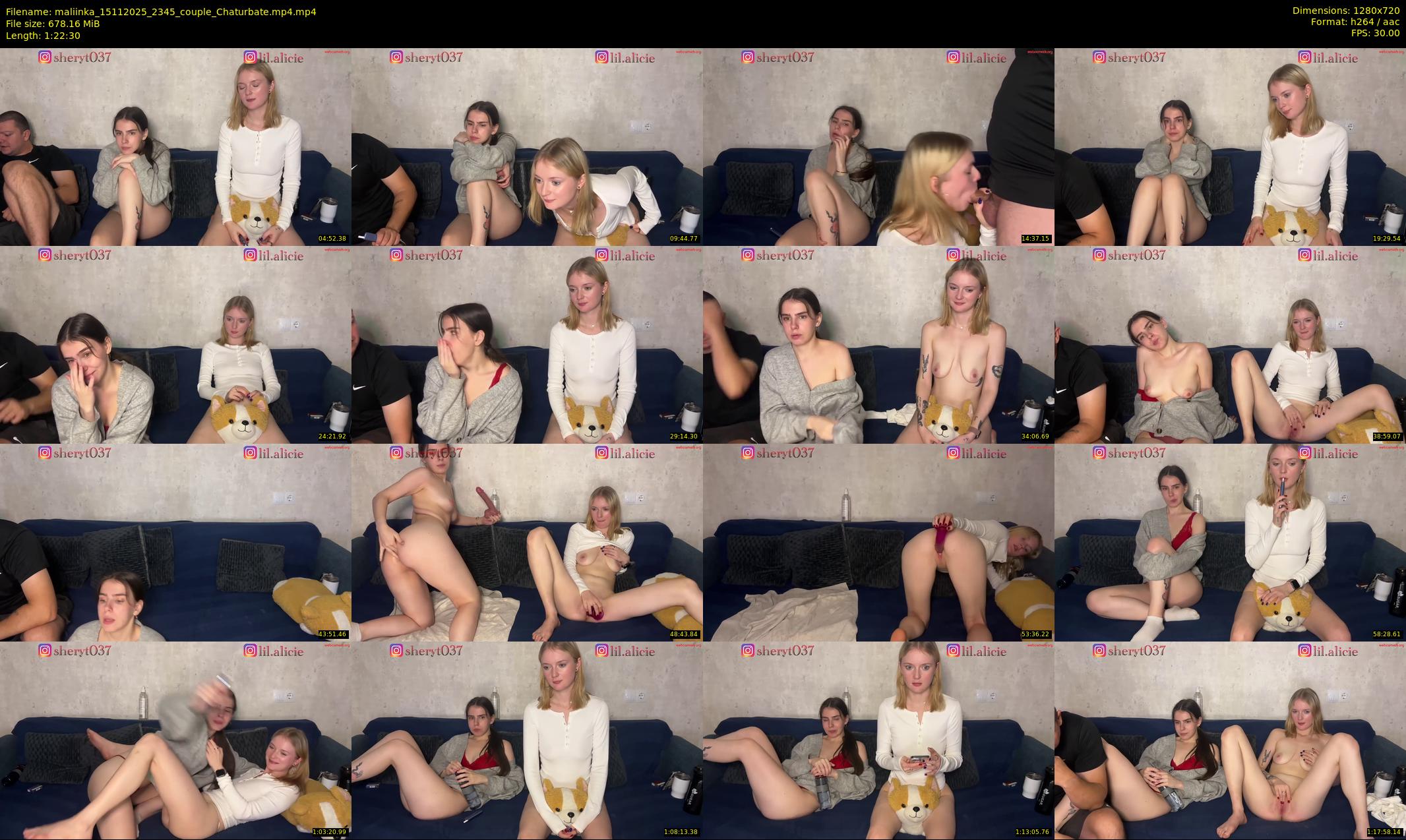 maliinka — 83 minute Chaturbate couple cam show recording, 720p, Nov 15, 2025