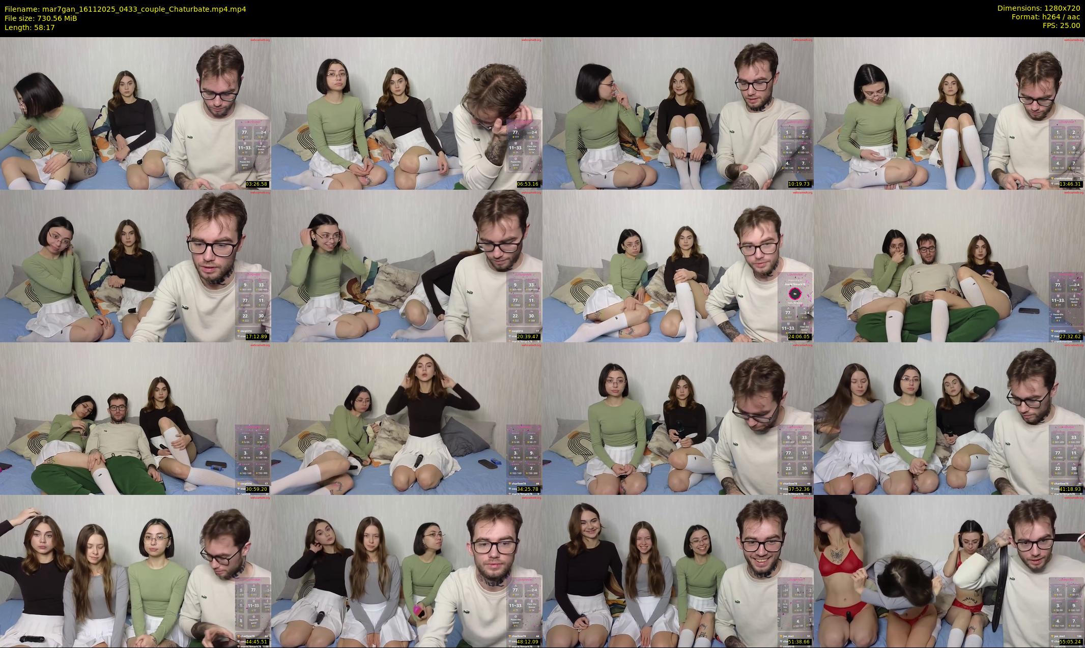 mar7gan — 59 minute Chaturbate couple cam show recording, 720p, Nov 16, 2025