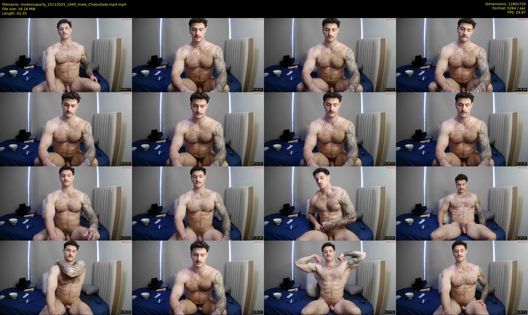 modexusparty — 3 minute Chaturbate male cam show recording, 720p, Nov 15, 2025