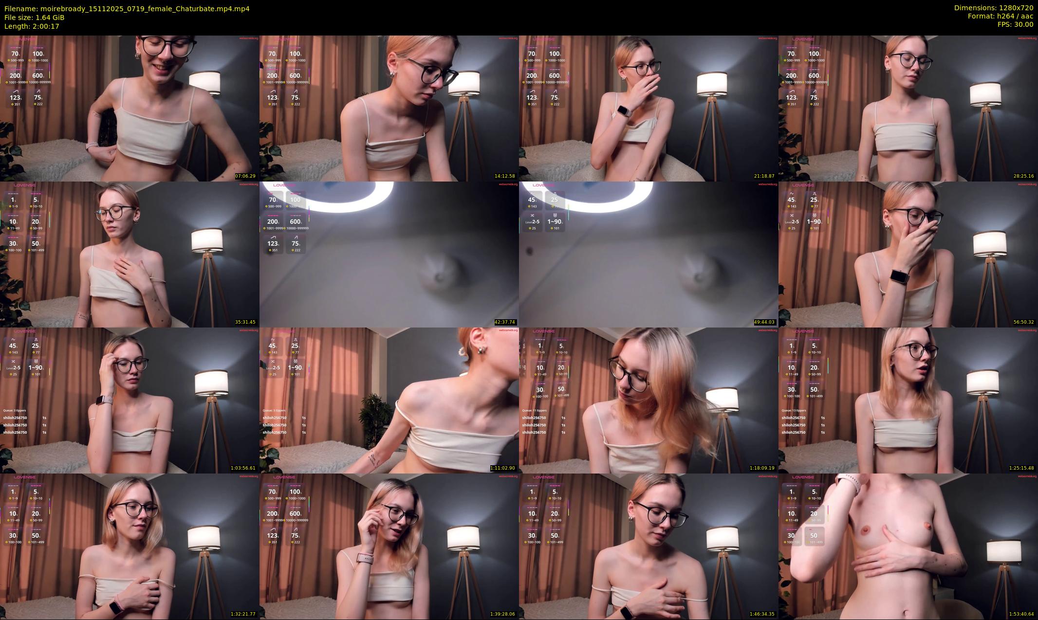 moirebroady — 121 minute Chaturbate female cam show recording, 720p, Nov 15, 2025
