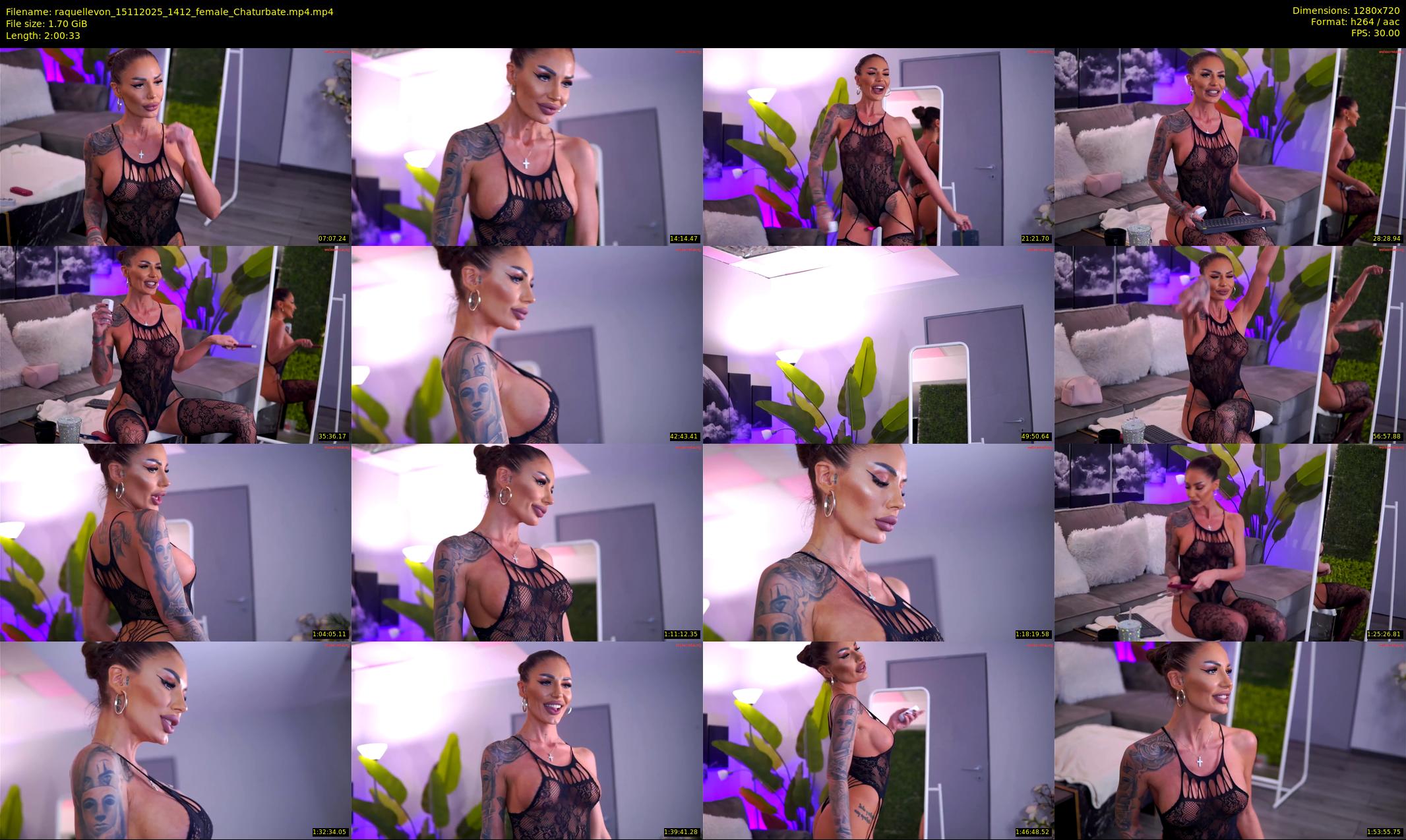 raquellevon — 121 minute Chaturbate female cam show recording, 720p, Nov 15, 2025