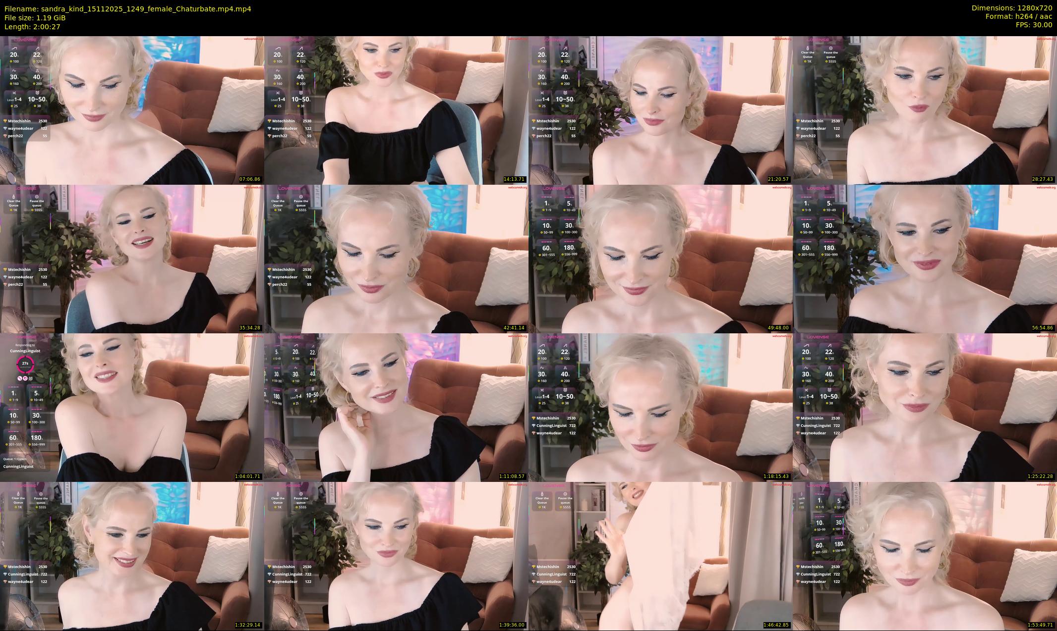 sandra_kind — 121 minute Chaturbate female cam show recording, 720p, Nov 15, 2025
