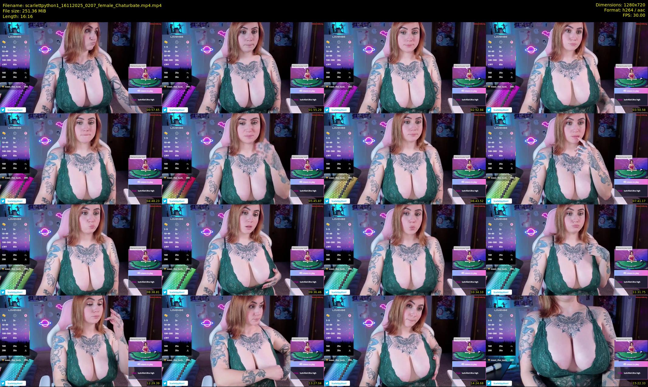 scarlettpython1 — 17 minute Chaturbate female cam show recording, 720p, Nov 16, 2025