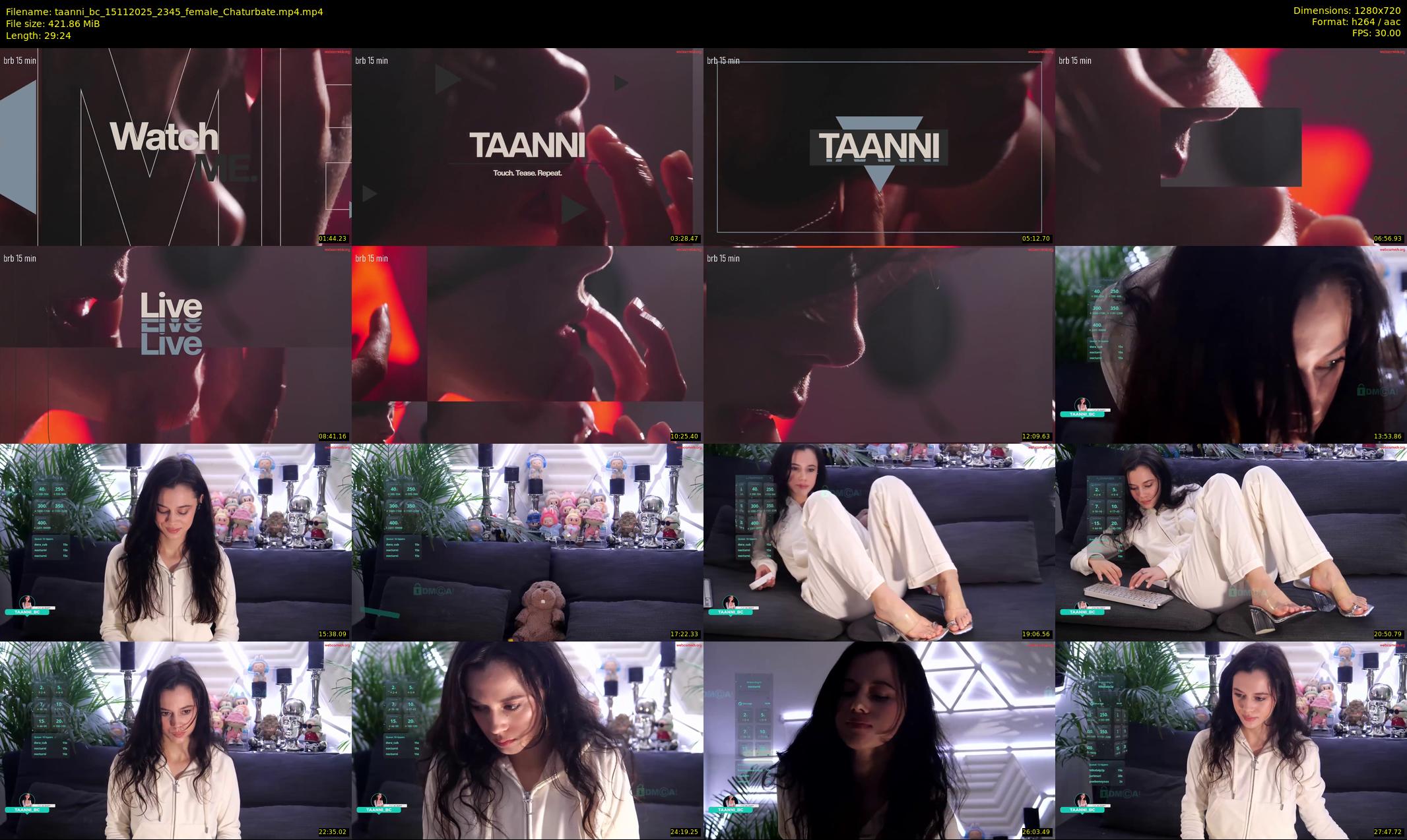 taanni_bc — 30 minute Chaturbate female cam show recording, 720p, Nov 15, 2025
