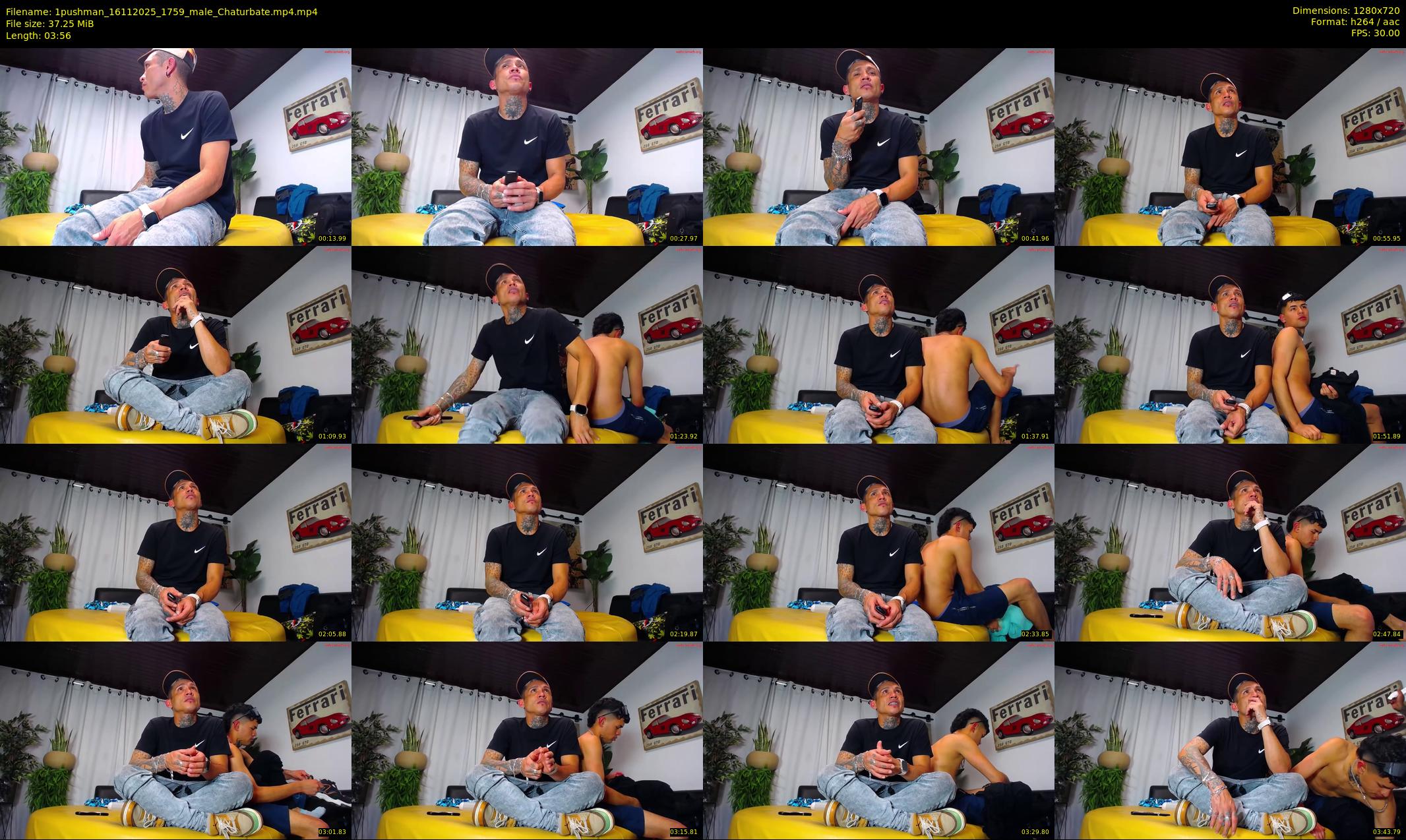 1pushman — 4 minute Chaturbate male cam show recording, 720p, Nov 16, 2025