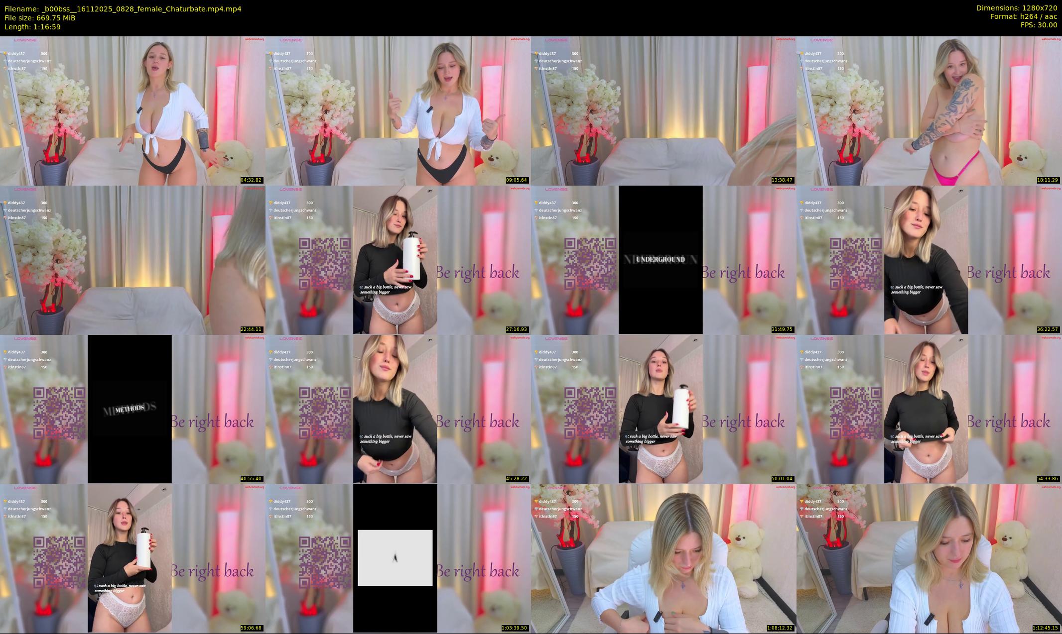 _b00bss_ — 77 minute Chaturbate female cam show recording, 720p, Nov 16, 2025