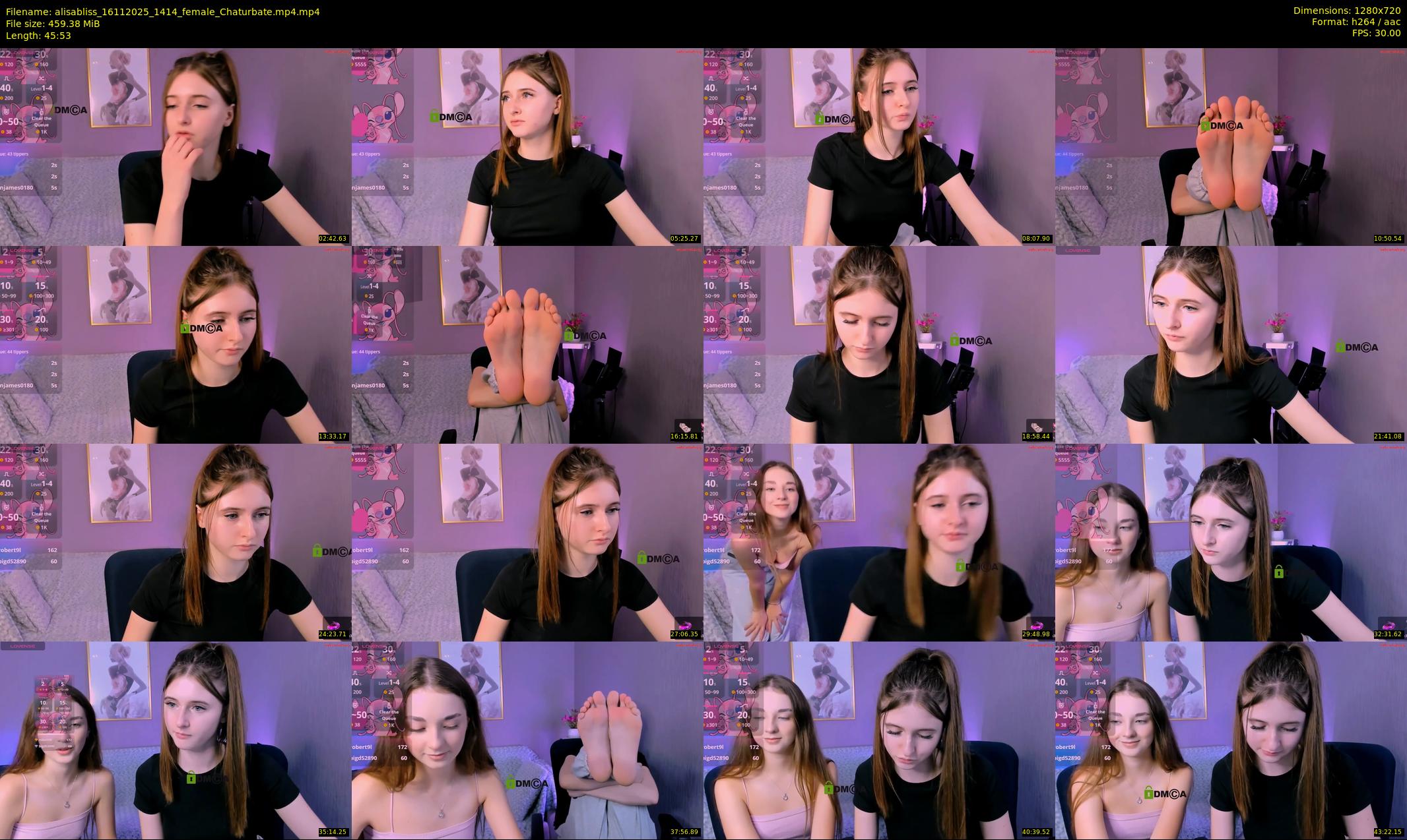 alisabliss — 46 minute Chaturbate female cam show recording, 720p, Nov 16, 2025